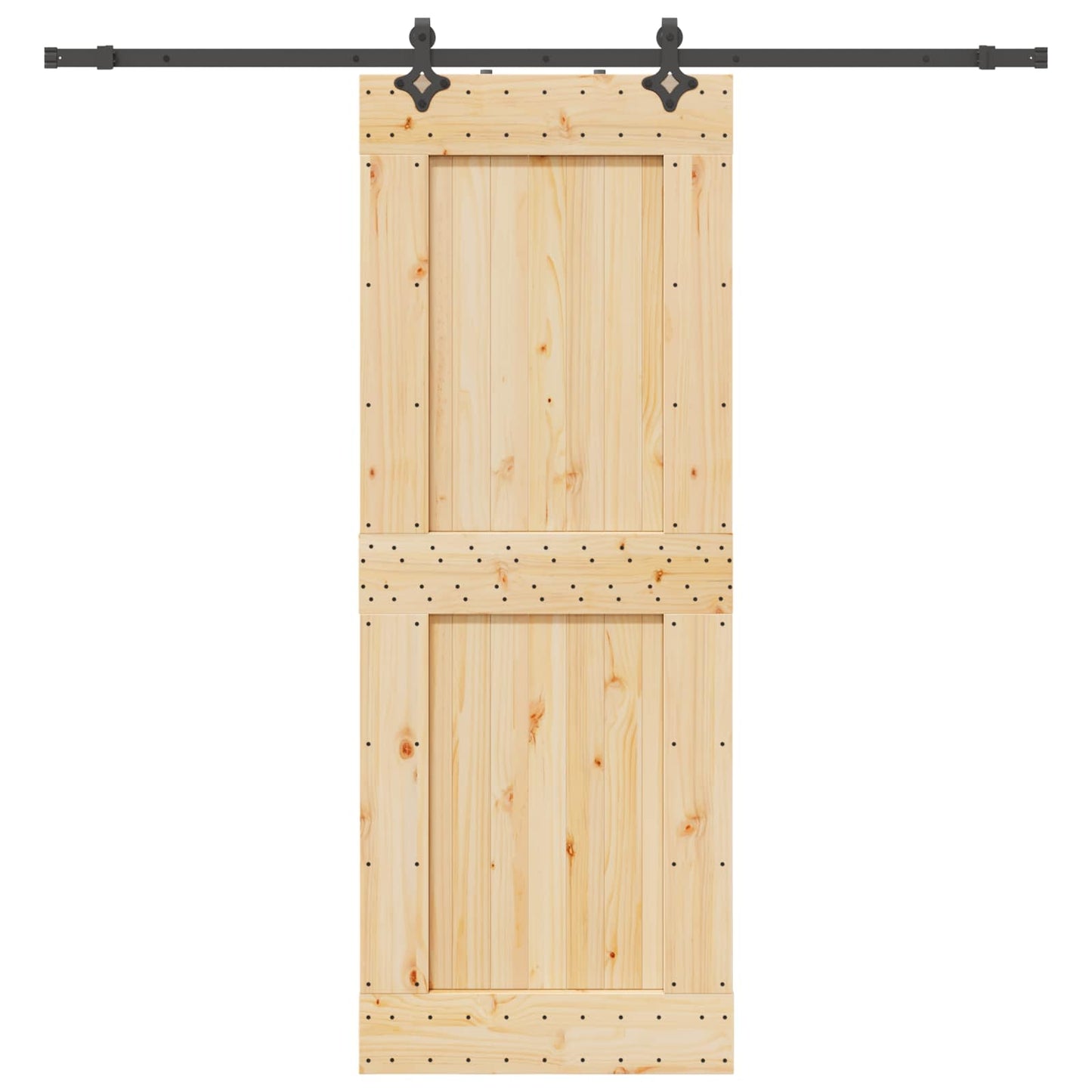 Csúszó ajtó NARVIK Természetes és Fekete 85 x 210 cm (213,5 cm)