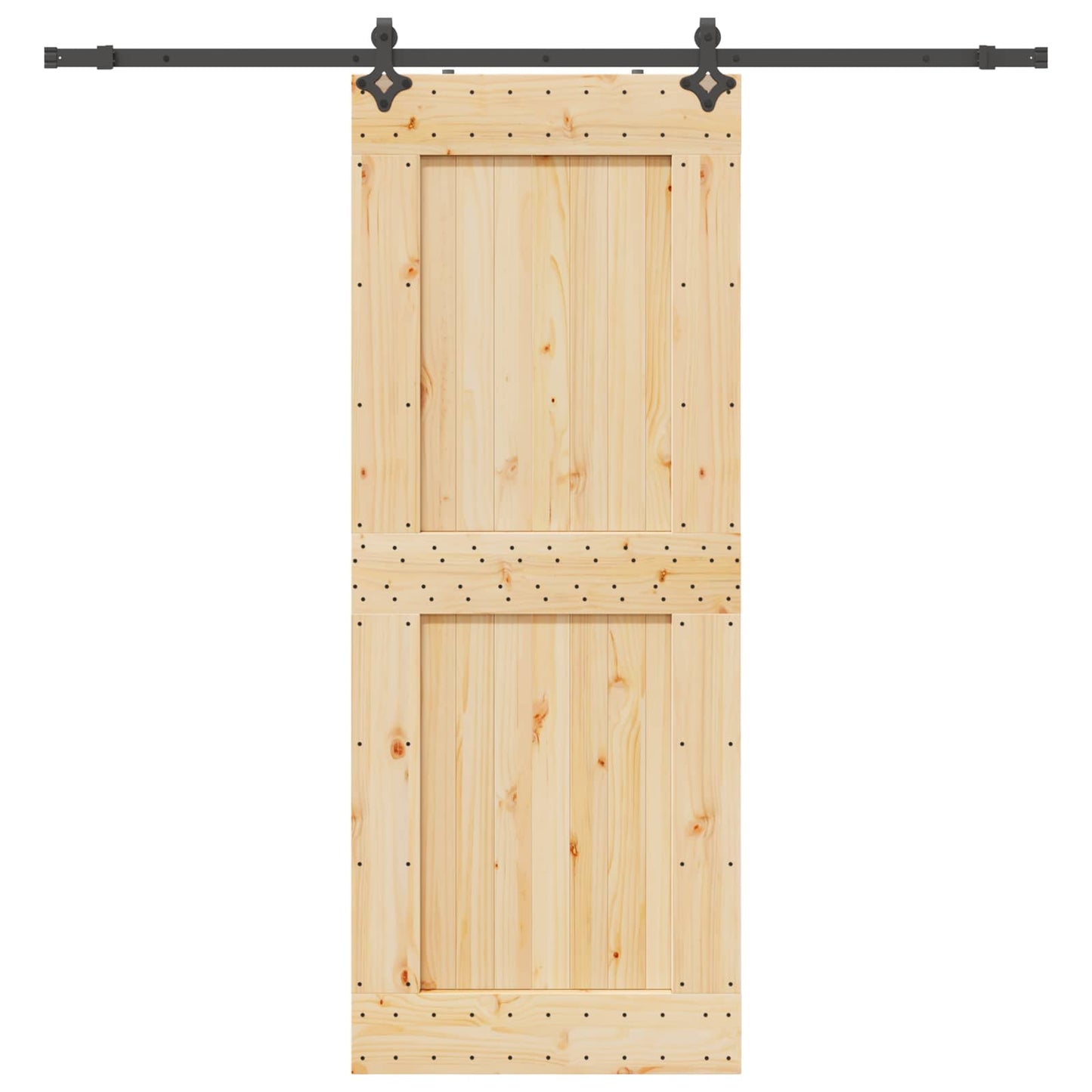 Csúszó ajtó NARVIK Természetes és Fekete 90 x 210 cm (213,5 cm)