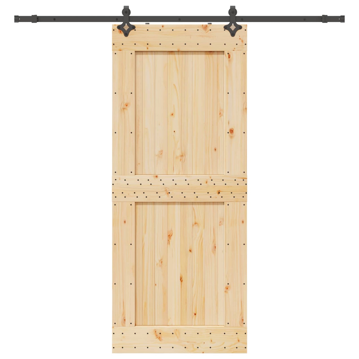 Csúszó ajtó NARVIK Természetes és Fekete 95 x 210 cm (213,5 cm)