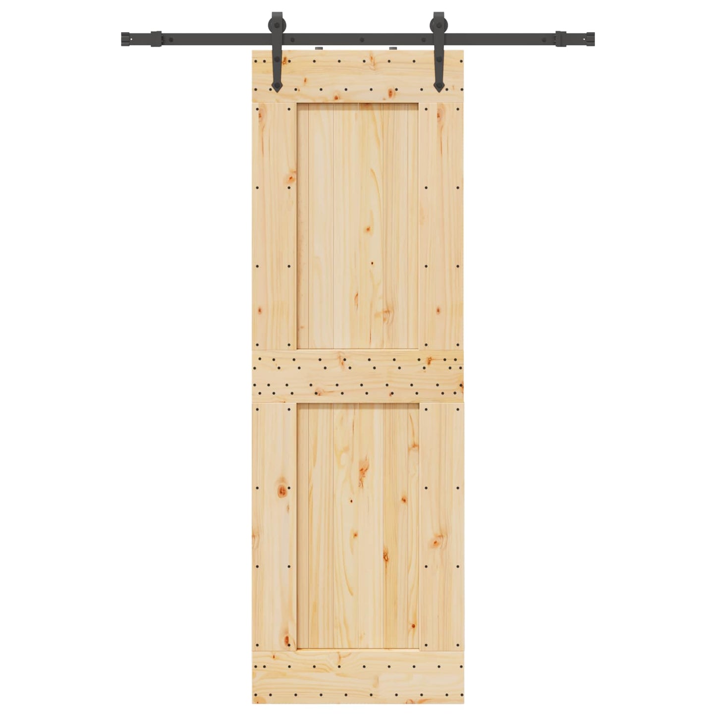 Csúszó ajtó NARVIK Természetes és Fekete 70 x 210 cm (152,5 cm)