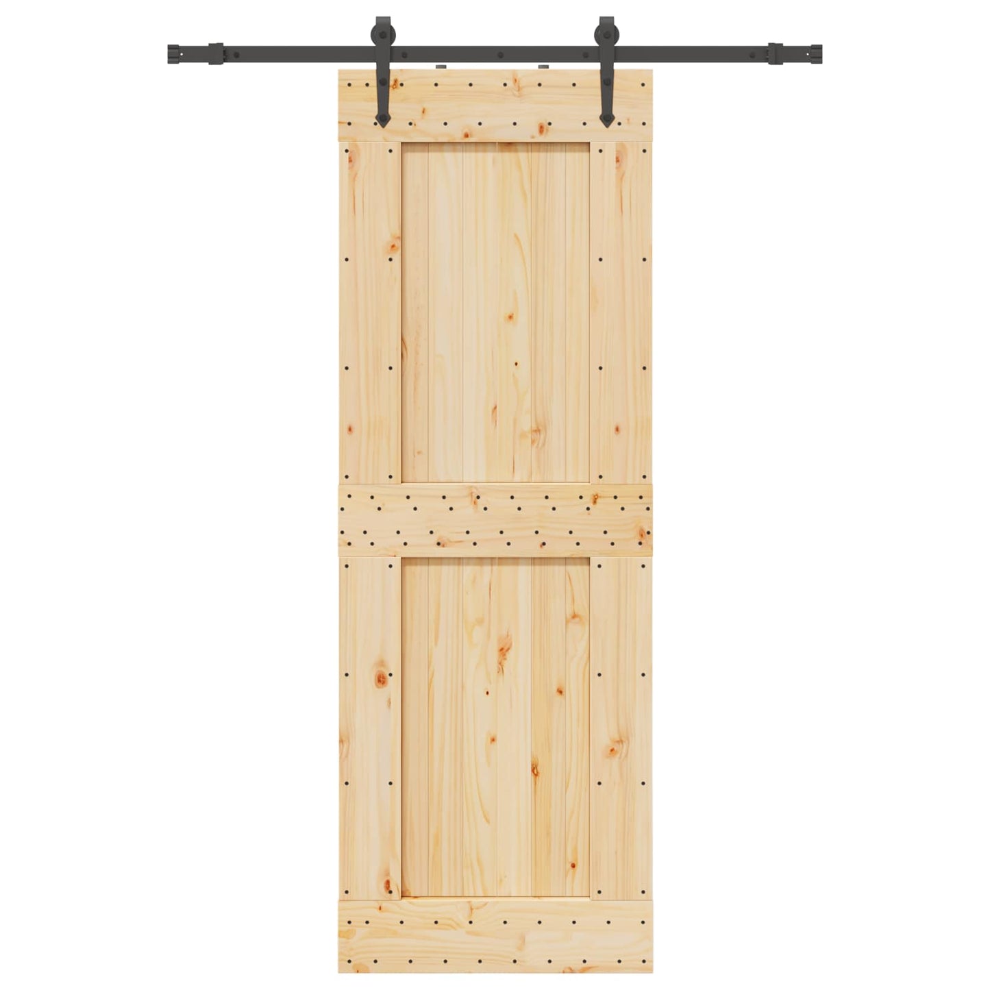 Csúszó ajtó NARVIK Természetes és Fekete 80 x 210 cm (152,5 cm)