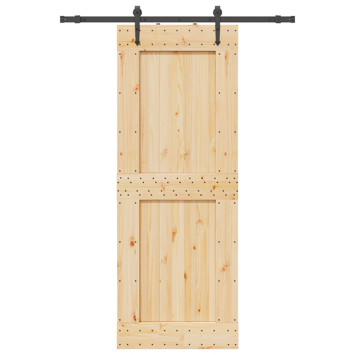 Csúszó ajtó NARVIK Természetes és Fekete 85 x 210 cm (152,5 cm)