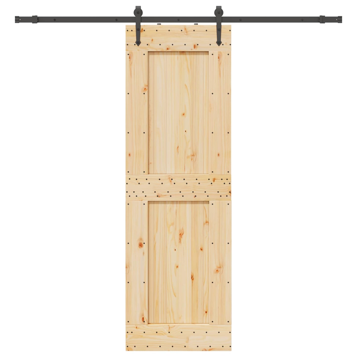 Csúszó ajtó NARVIK Természetes és Fekete 70 x 210 cm (213,5 cm)