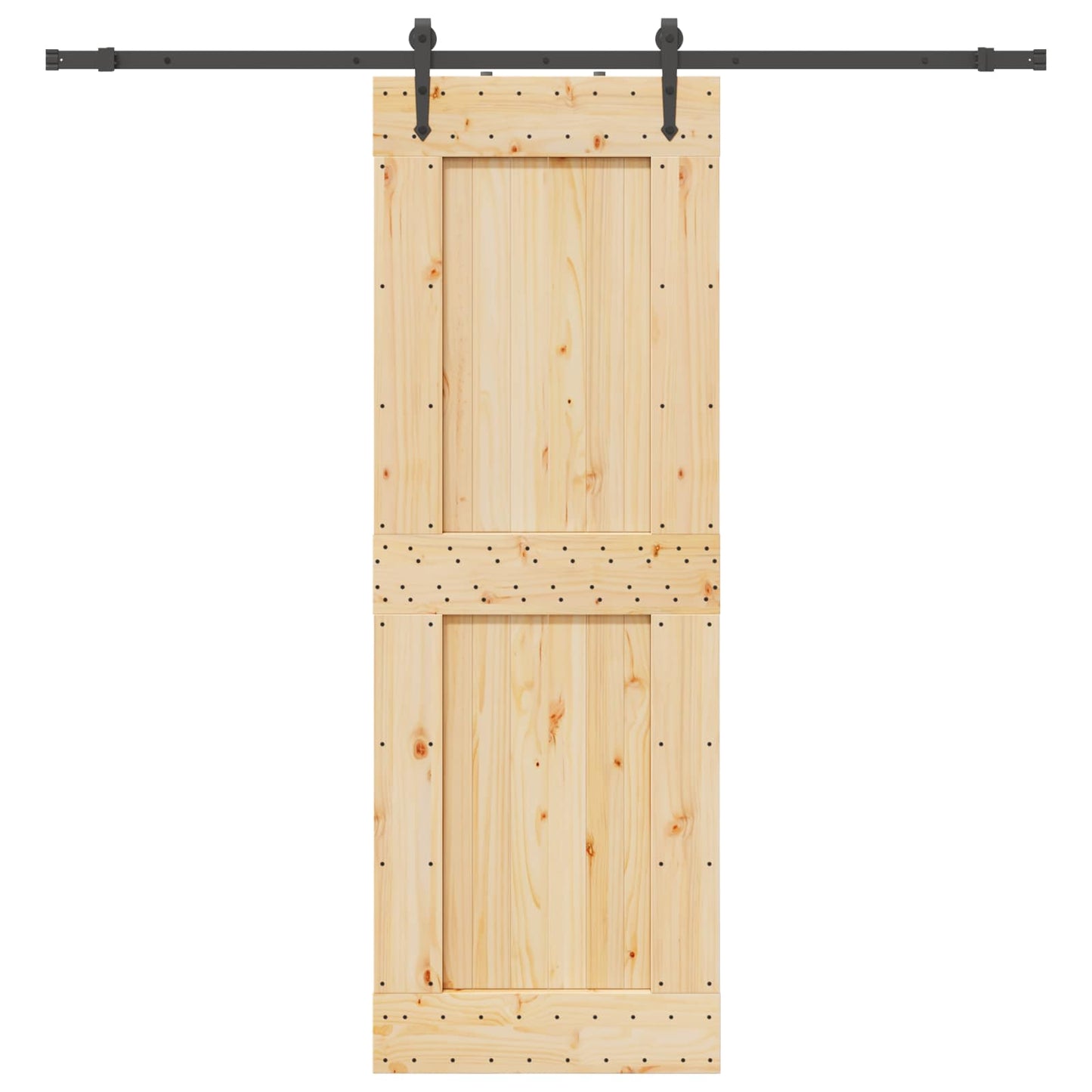 Csúszó ajtó NARVIK Természetes és Fekete 80 x 210 cm (213,5 cm)