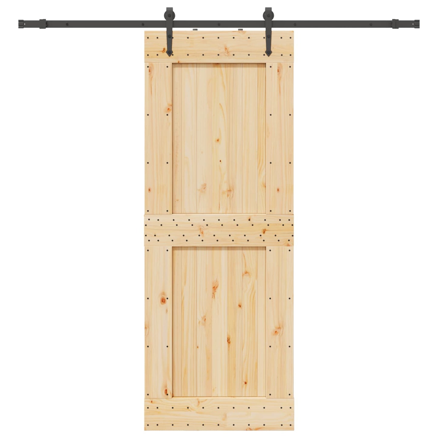 Csúszó ajtó NARVIK Természetes és Fekete 85 x 210 cm (213,5 cm)