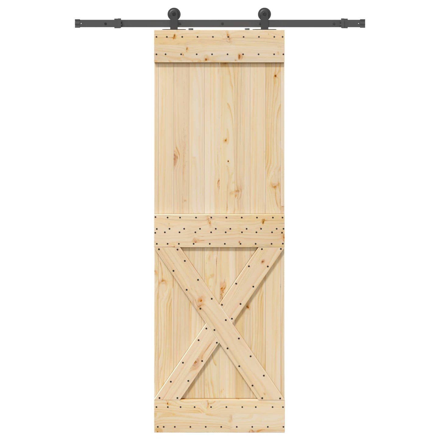 Csúszó ajtó NARVIK Természetes és Fekete 70 x 210 cm (152,5 cm)