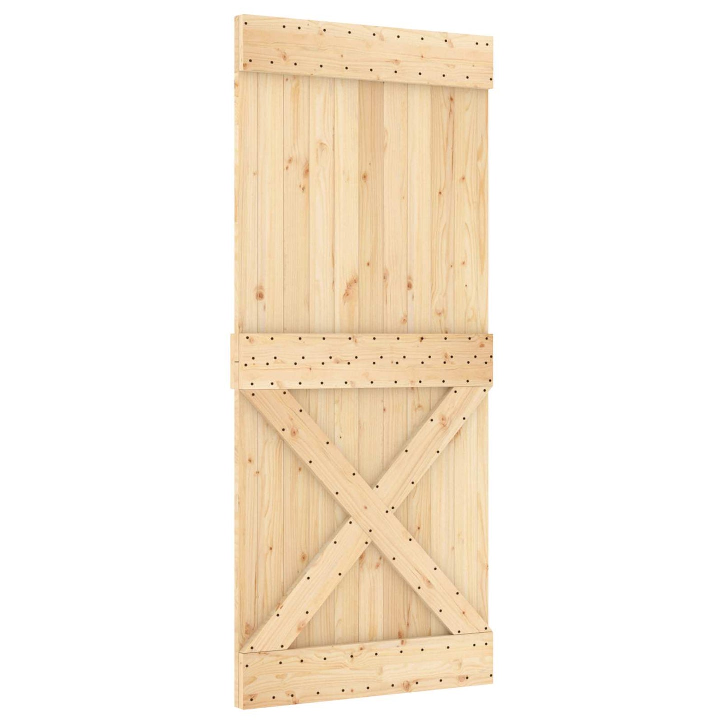 Csúszó ajtó NARVIK Természetes és Fekete 90 x 210 cm (213,5 cm)