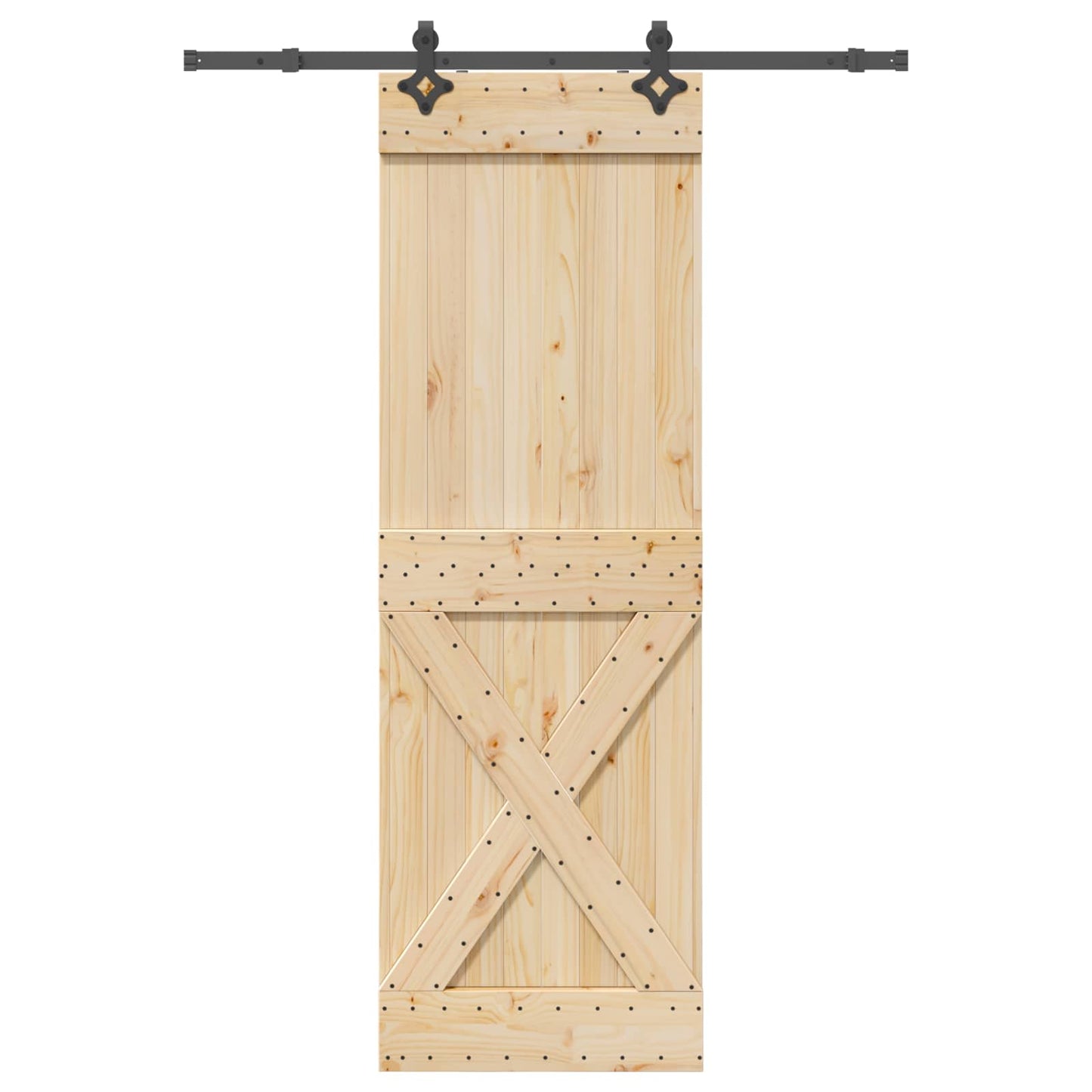 Csúszó ajtó NARVIK Természetes és Fekete 70 x 210 cm (152,5 cm)