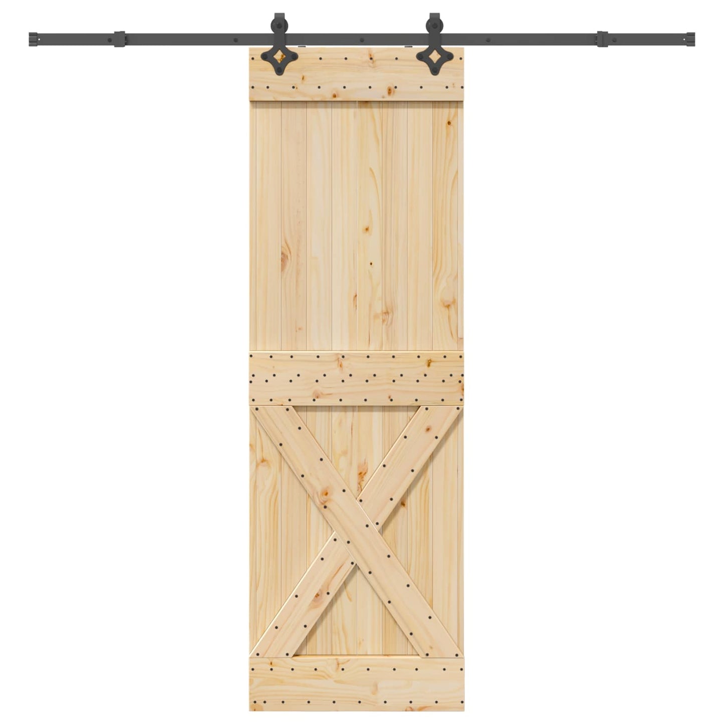 Csúszó ajtó NARVIK Természetes és Fekete 70 x 210 cm (213,5 cm)