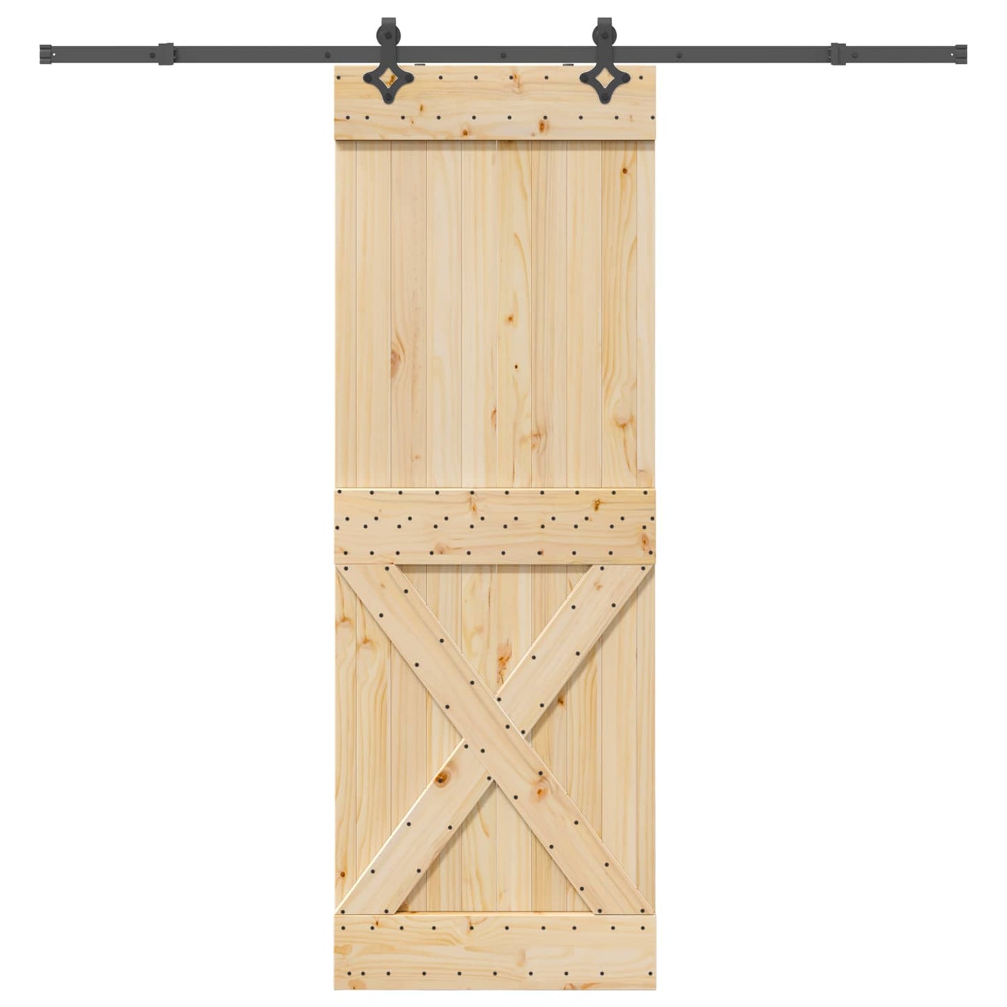 Csúszó ajtó NARVIK Természetes és Fekete 80 x 210 cm (213,5 cm)