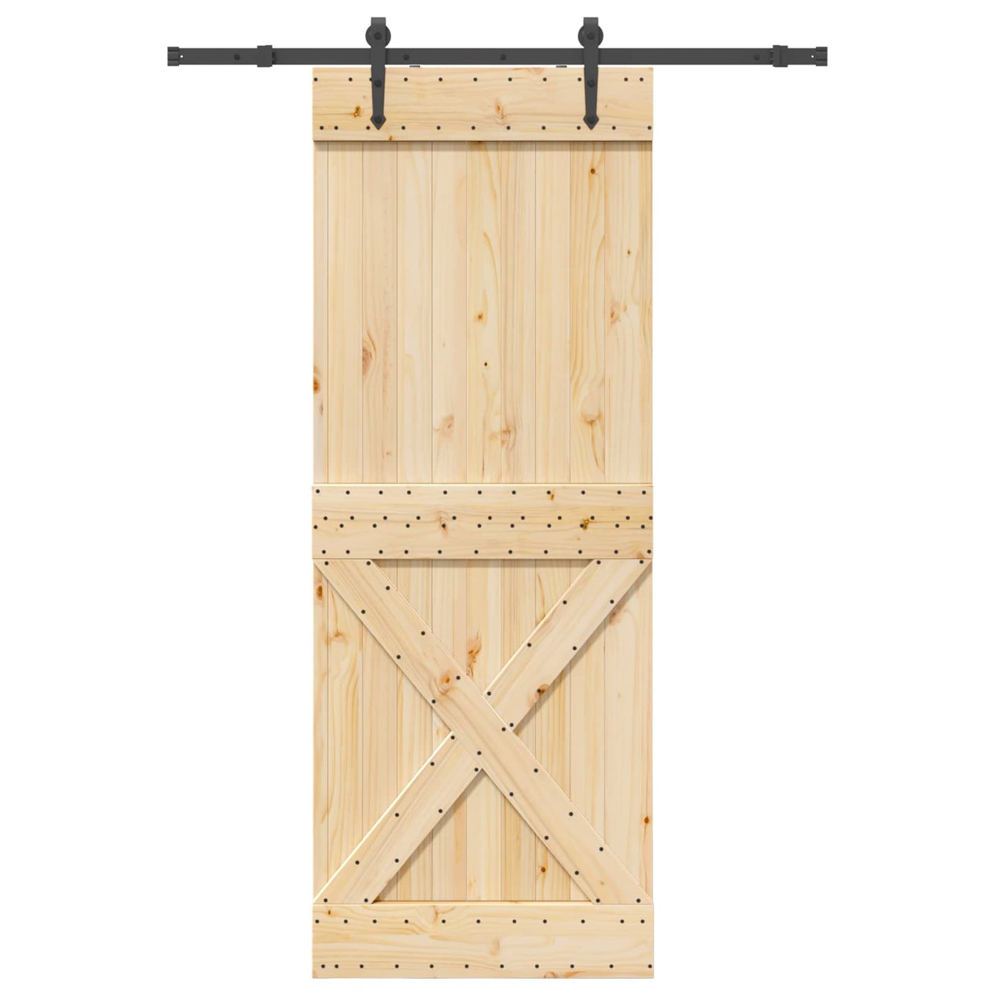 Csúszó ajtó NARVIK Természetes és Fekete 85 x 210 cm (152,5 cm)