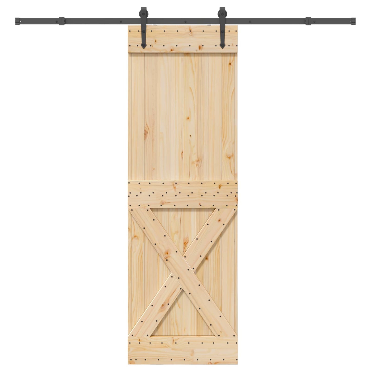 Csúszó ajtó NARVIK Természetes és Fekete 70 x 210 cm (213,5 cm)
