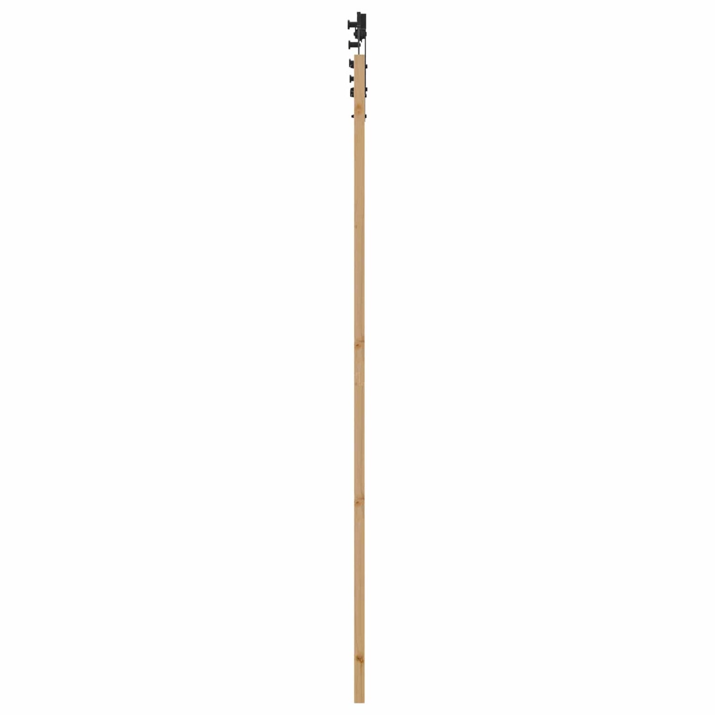 Csúszó ajtó Természetes és Fekete 83 x 232 cm Tömör Fenyőfa