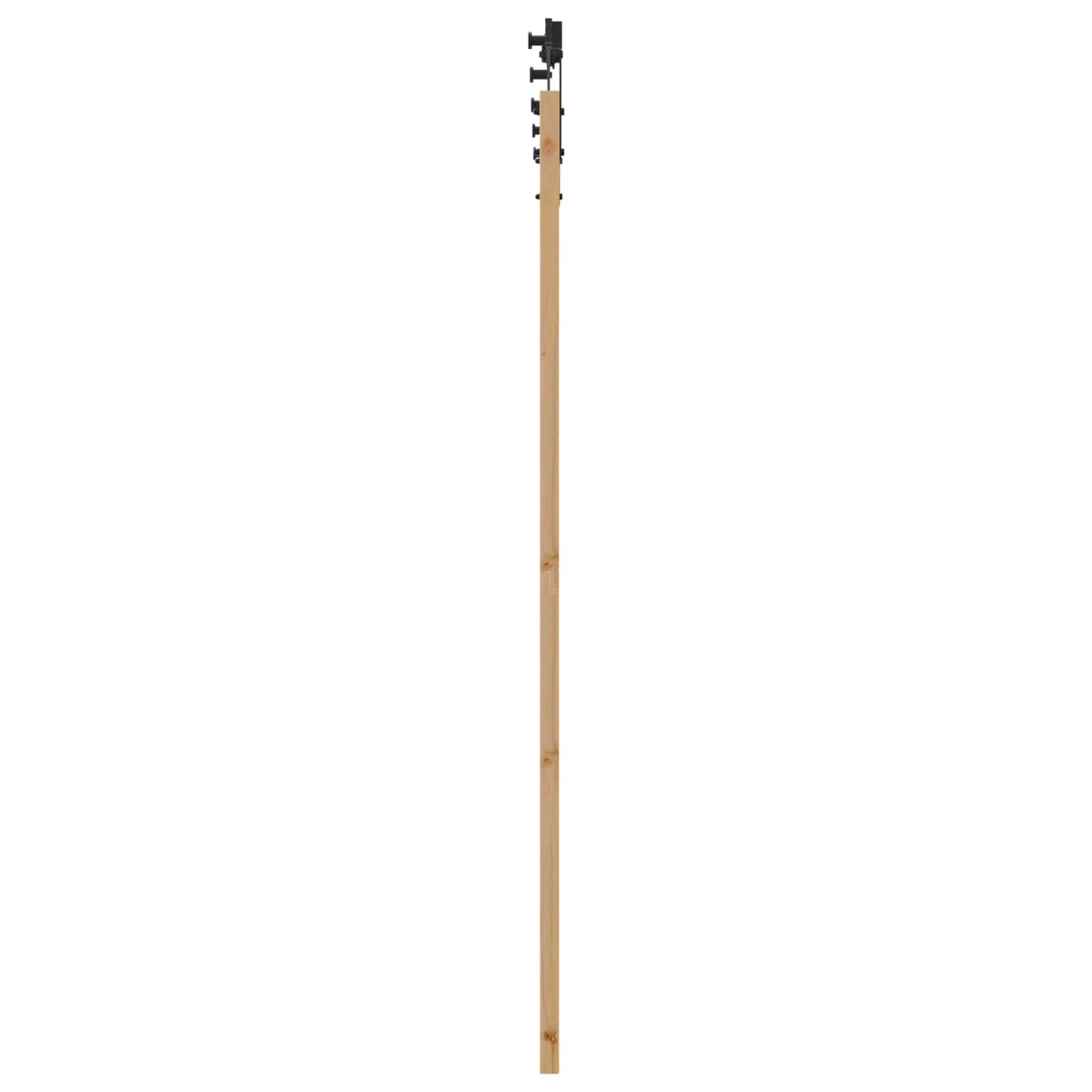 Csúszó ajtó Természetes és Fekete 86 x 198,5 cm Tömör Fenyőfa