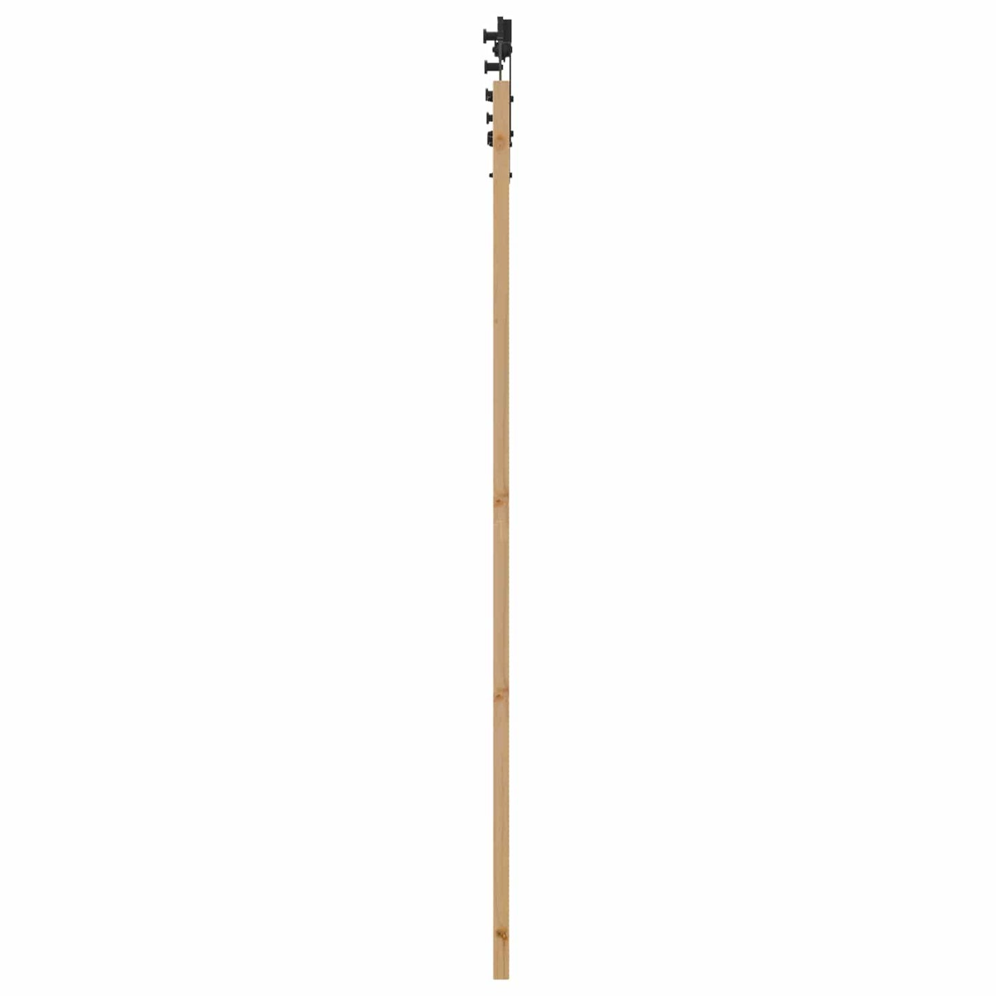Csúszó ajtó Természetes és Fekete 86 x 211 cm Tömör Fenyőfa