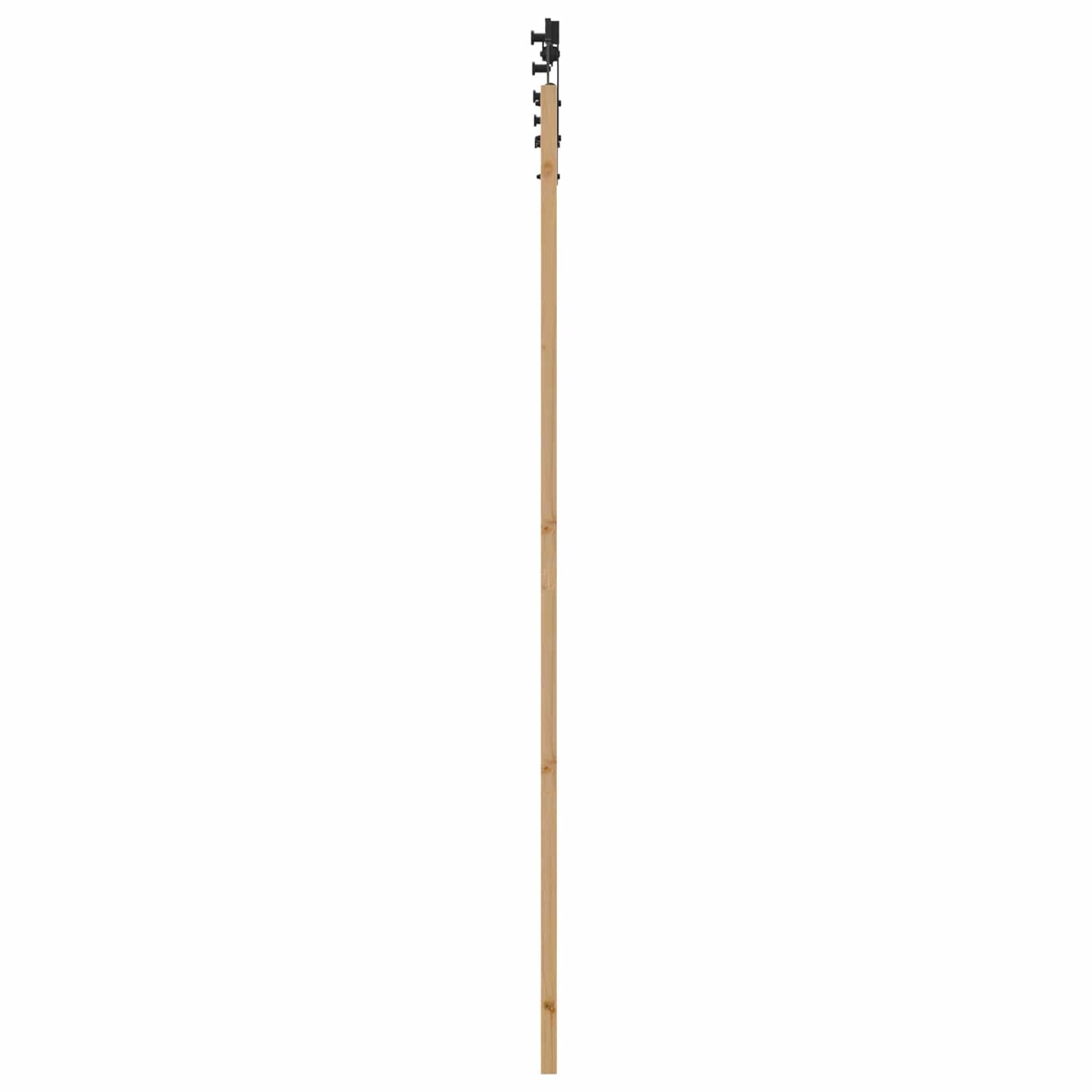 Csúszó ajtó Természetes és Fekete 83 x 232 cm Tömör Fenyőfa