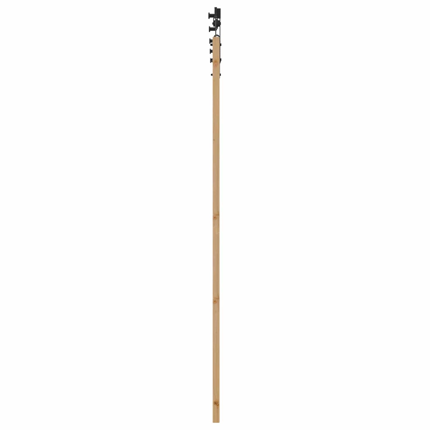 Csúszó ajtó Természetes és Fekete 86 x 211 cm Tömör Fenyőfa