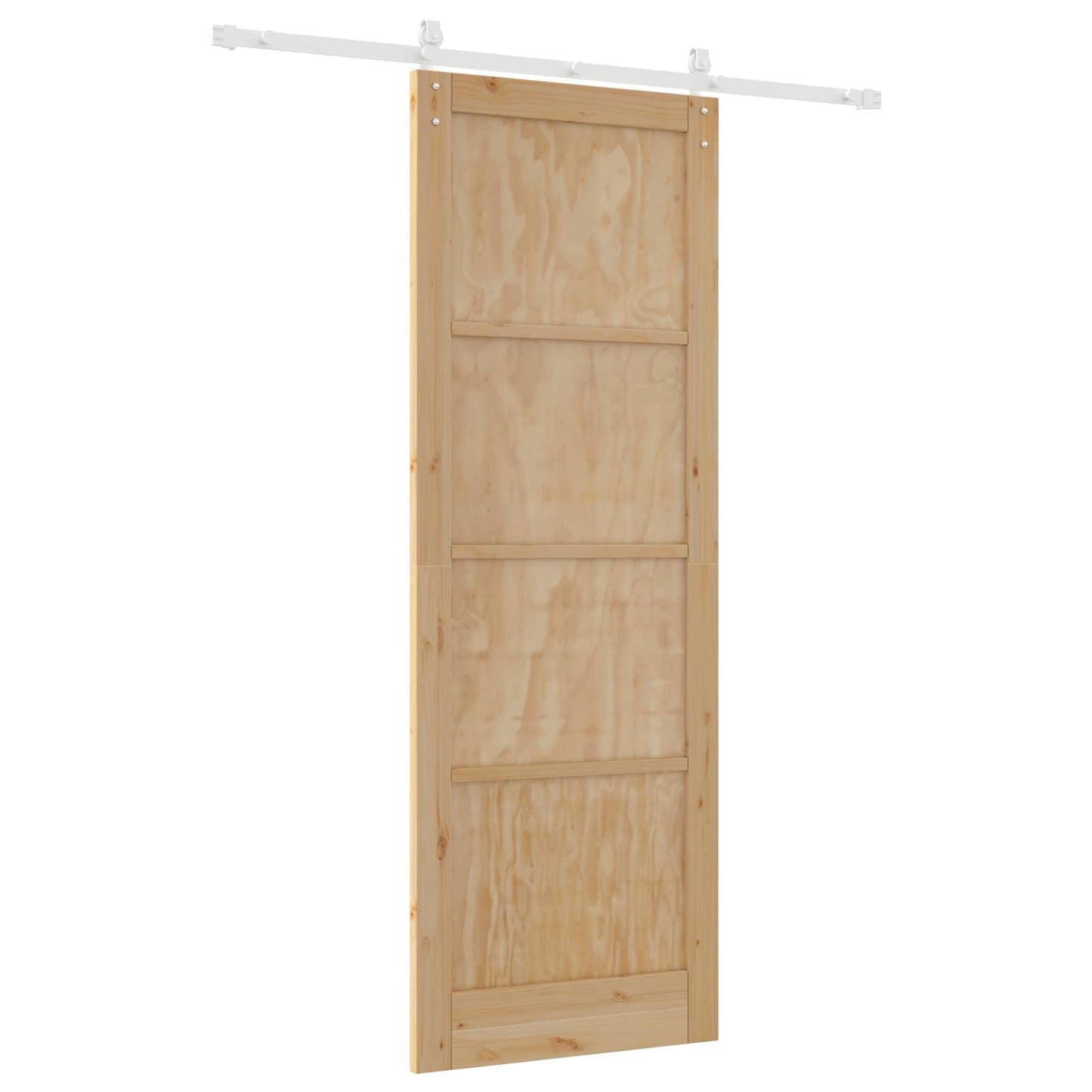 Csúszó ajtó Természetes és Fehér 83 x 232 cm Tömör Fenyőfa