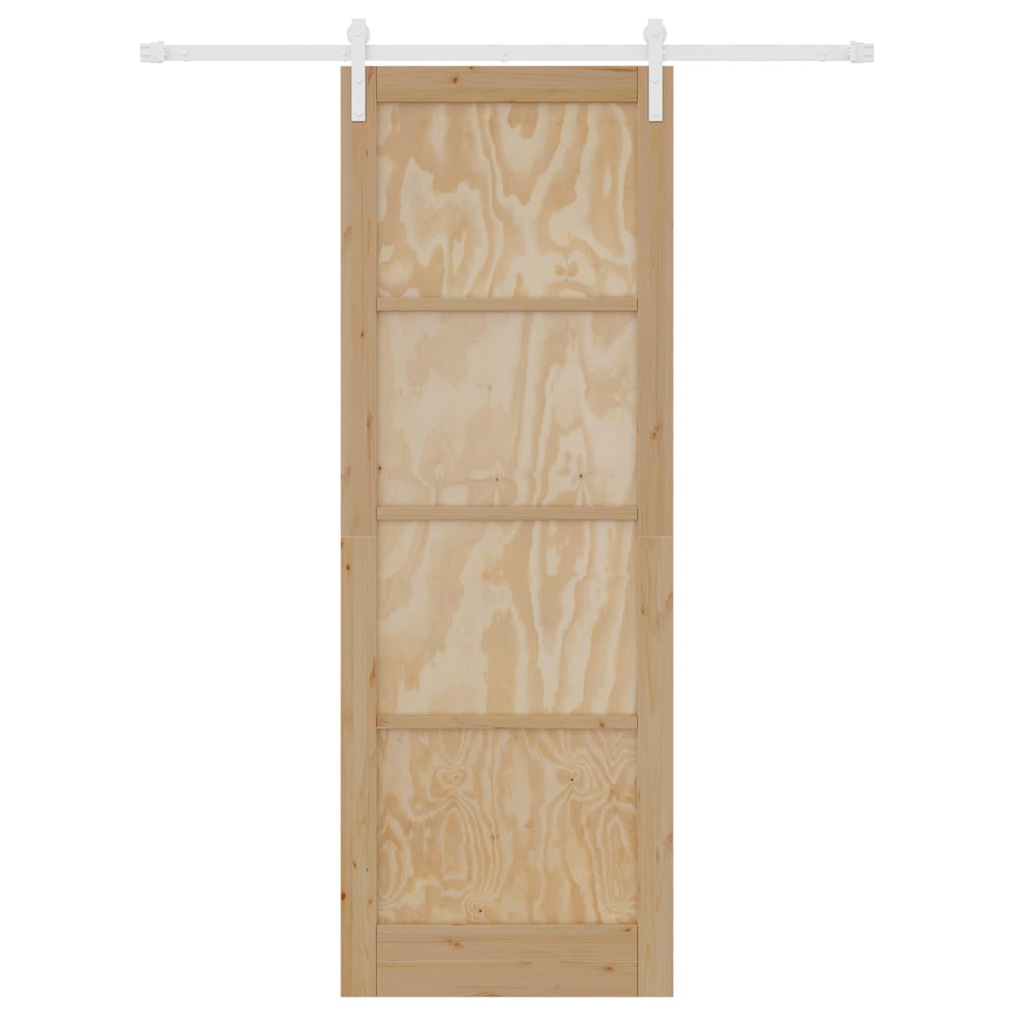 Csúszó ajtó Természetes és Fehér 83 x 232 cm Tömör Fenyőfa