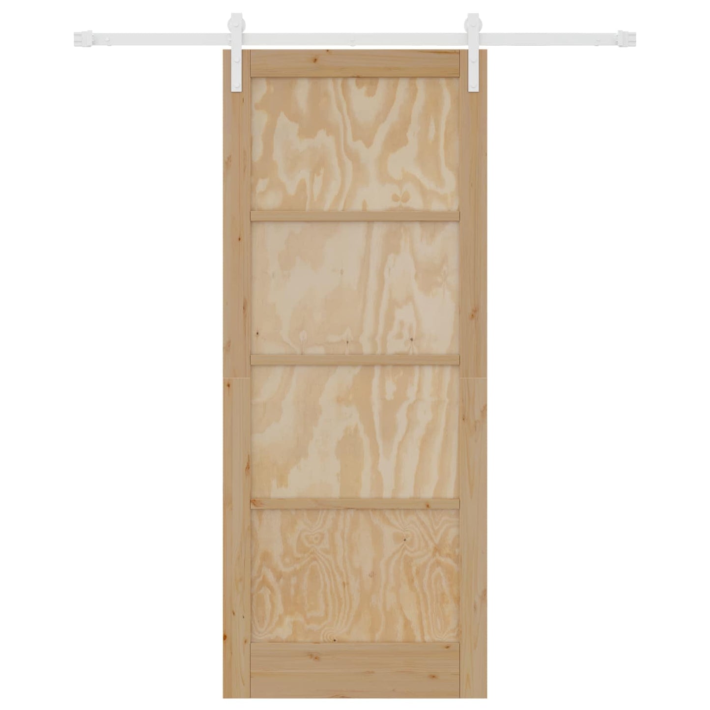 Csúszó ajtó Természetes és Fehér 86 x 211 cm Tömör Fenyőfa