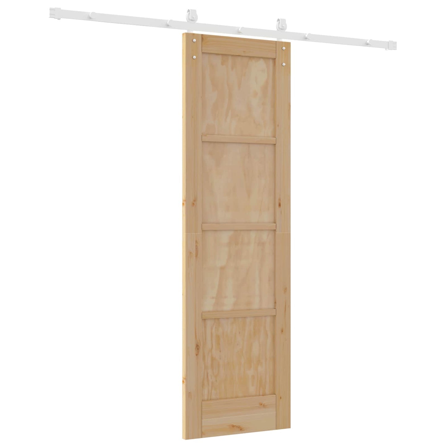 Csúszó ajtó Természetes és Fehér 61 x 198,5 cm Tömör Fenyőfa