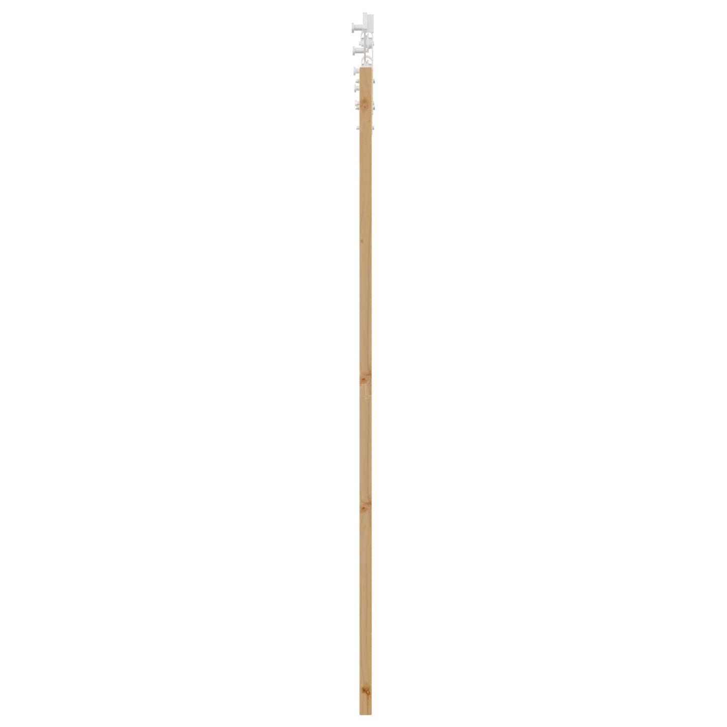 Csúszó ajtó Természetes és Fehér 61 x 198,5 cm Tömör Fenyőfa