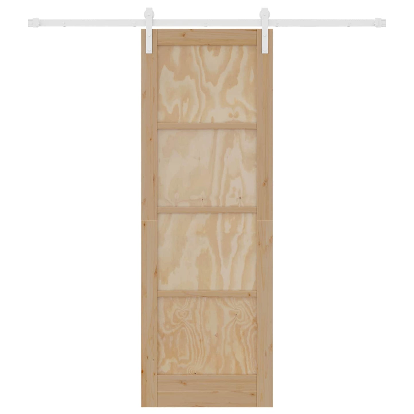 Csúszó ajtó Természetes és Fehér 73,5 x 211 cm Tömör Fenyőfa
