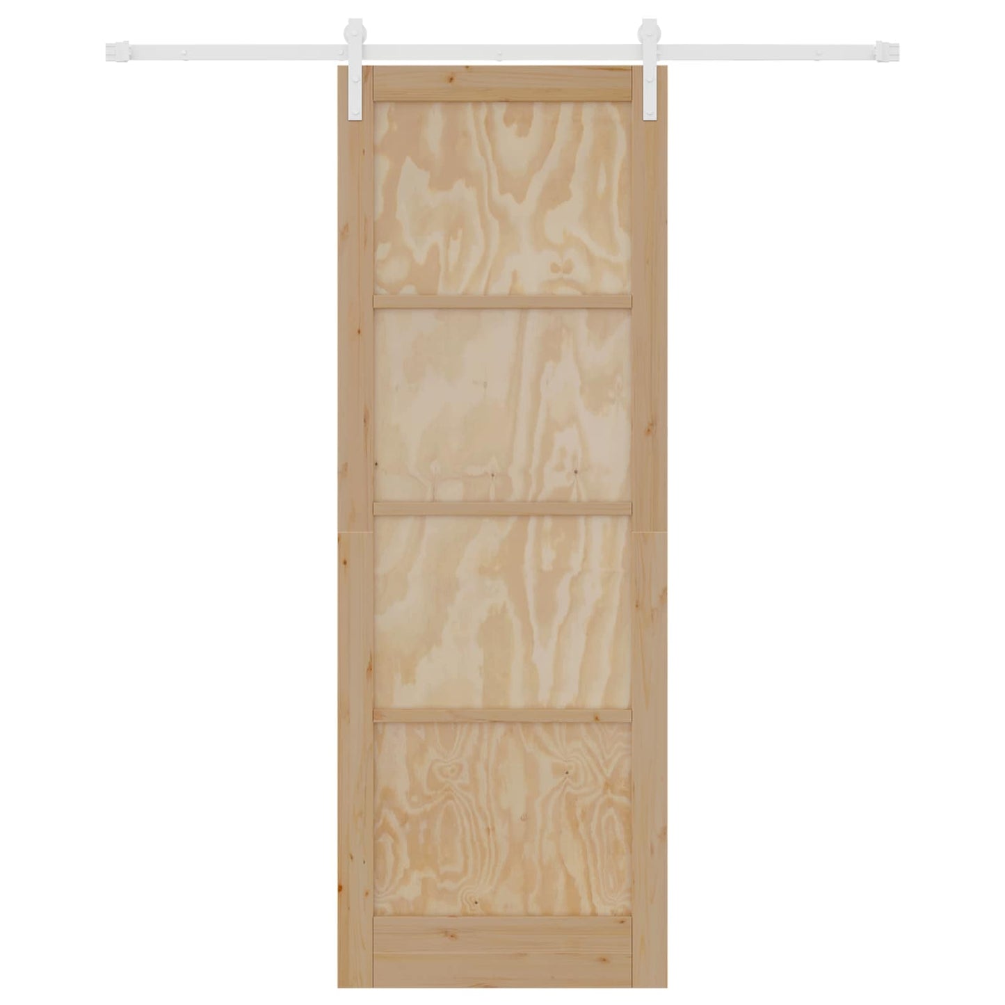 Csúszó ajtó Természetes és Fehér 83 x 232 cm Tömör Fenyőfa