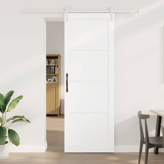 Csúszó ajtó Fehér 83 x 232 cm Tömör Fenyőfa