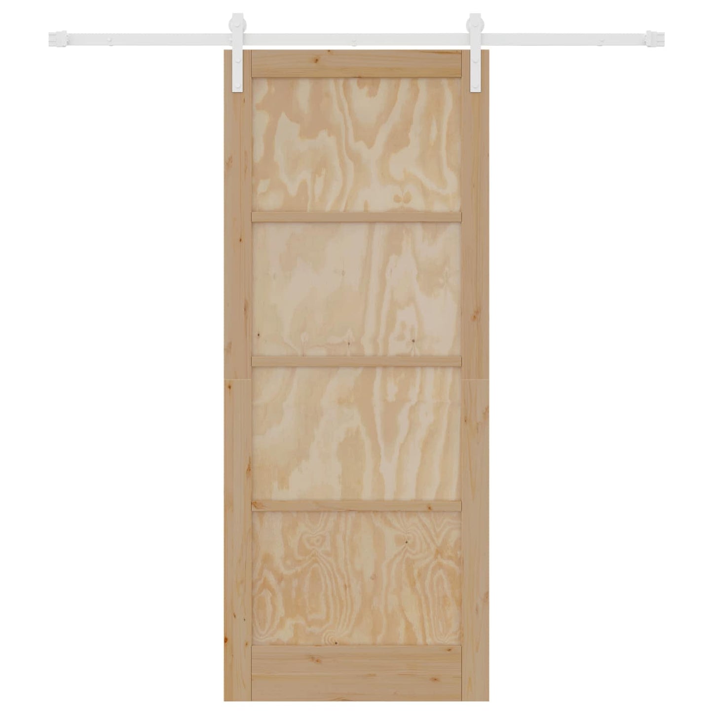Csúszó ajtó Természetes és Fehér 86 x 211 cm Tömör Fenyőfa