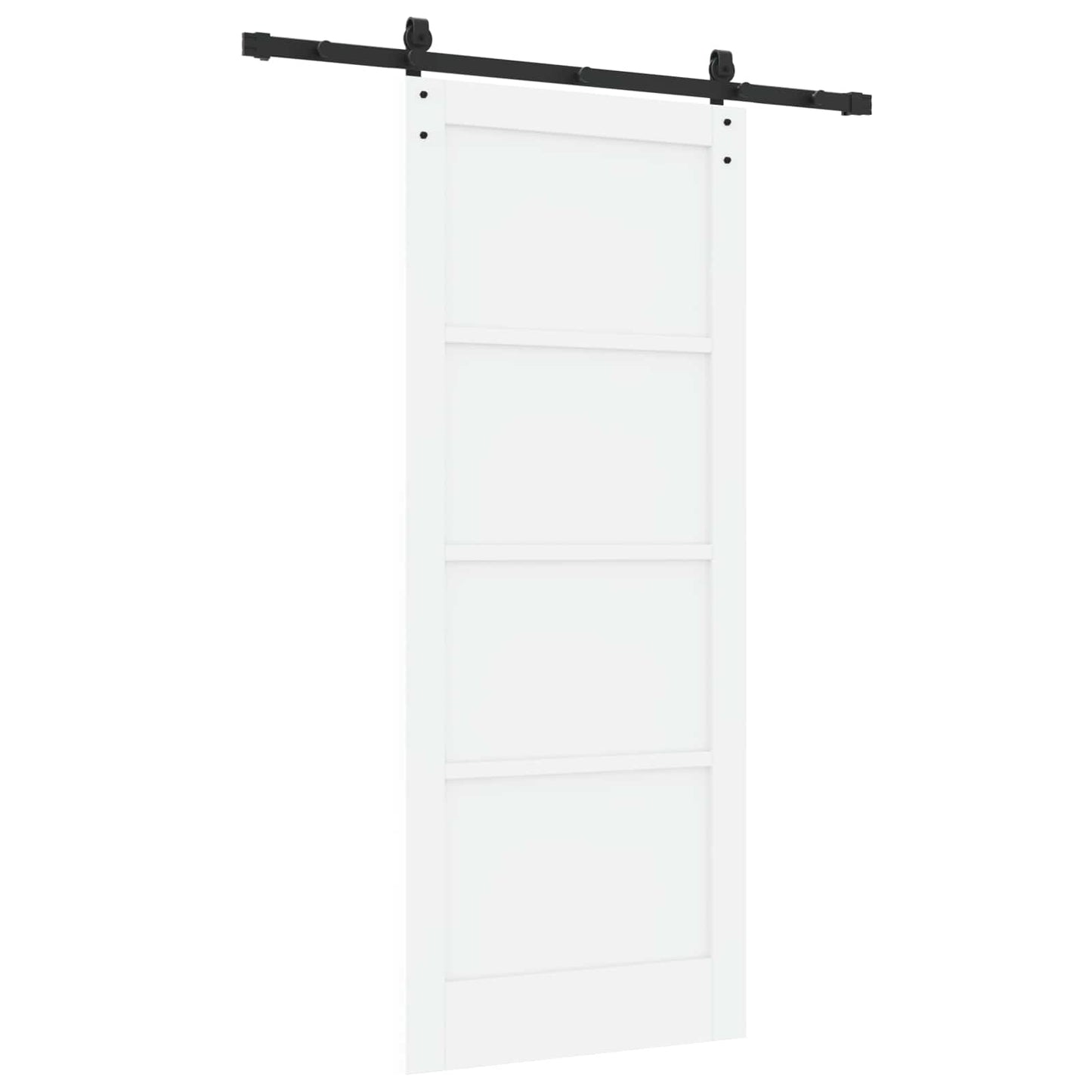 Csúszó ajtó Fehér 83 x 202 cm Tömör Fenyőfa