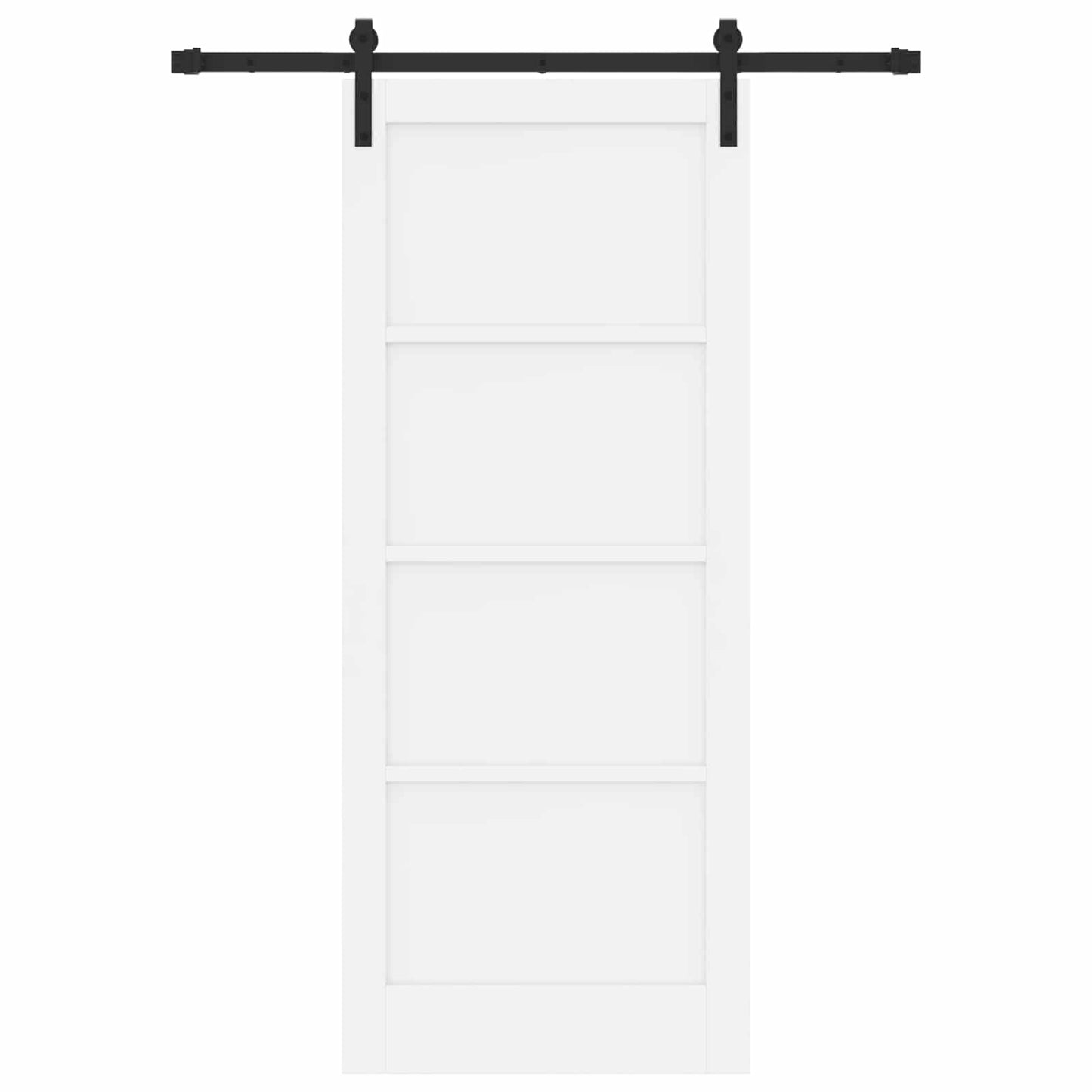 Csúszó ajtó Fehér 83 x 202 cm Tömör Fenyőfa