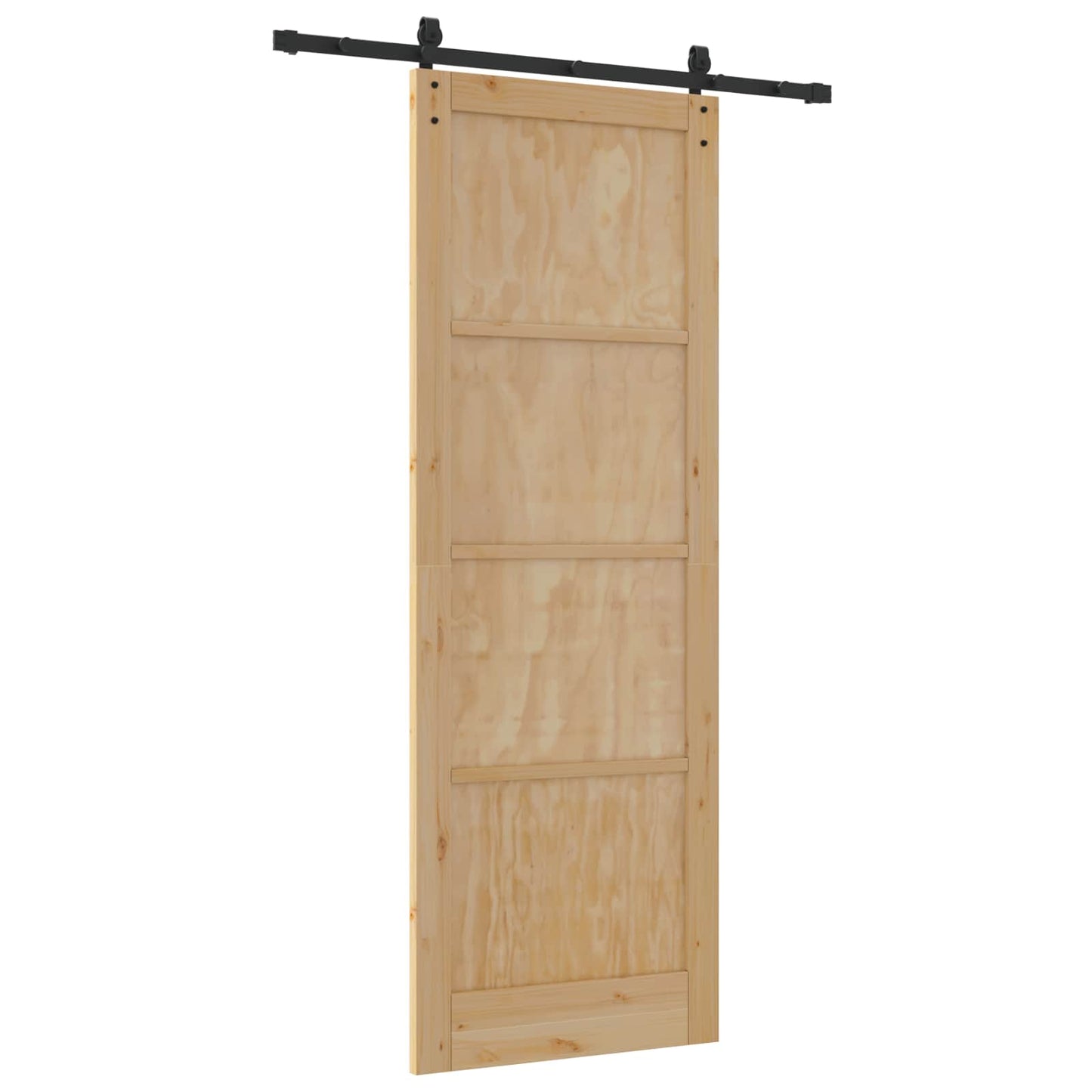 Csúszó ajtó Természetes 83 x 232 cm Tömör Fenyőfa