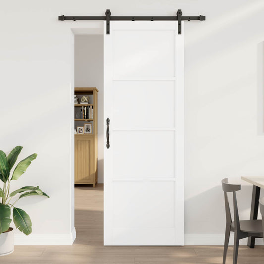 Csúszó ajtó Fehér 83 x 232 cm Tömör Fenyőfa