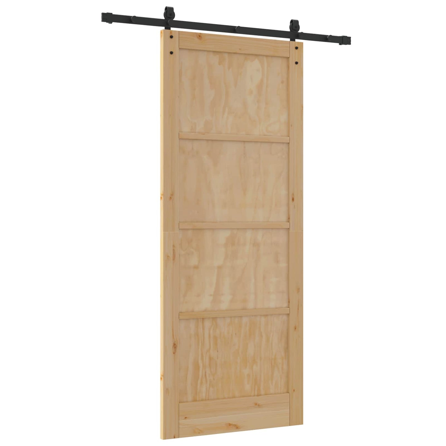 Csúszó ajtó Természetes 86 x 211 cm Tömör Fenyőfa