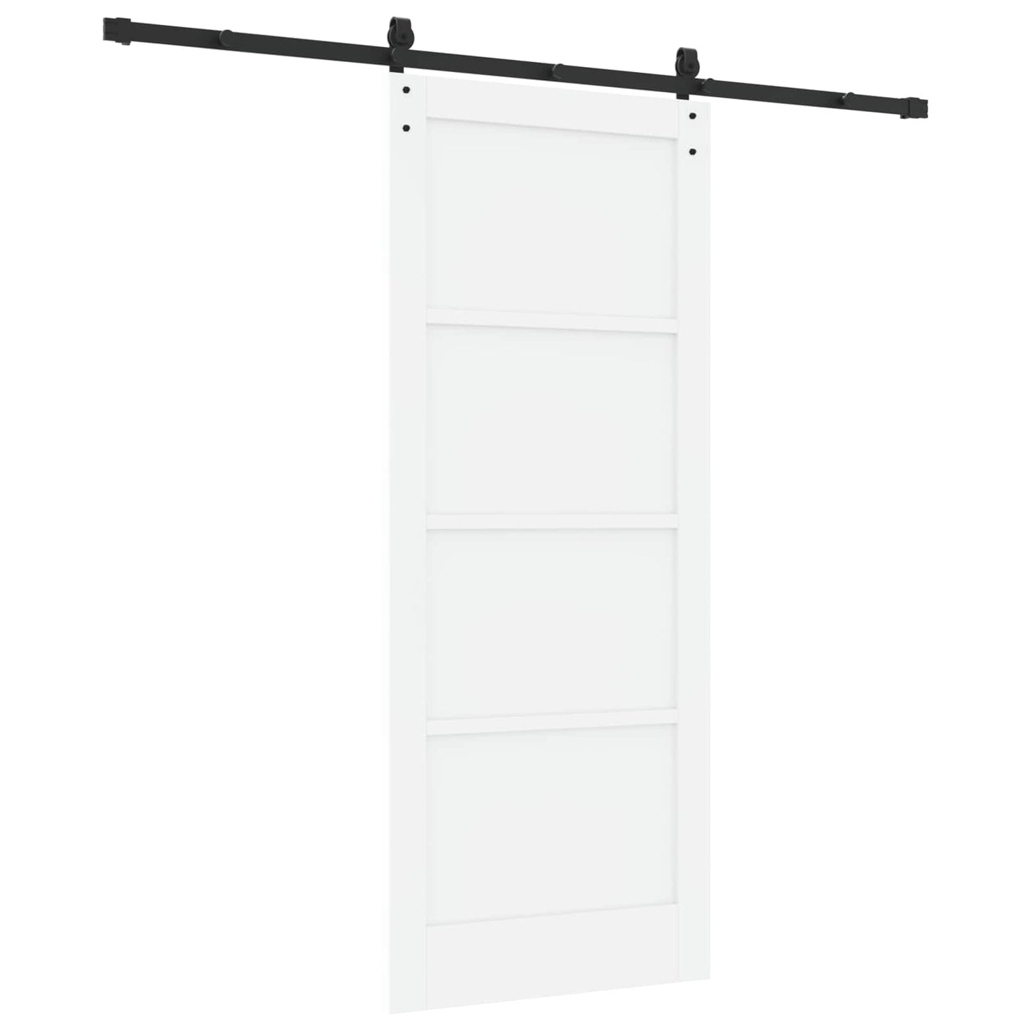 Csúszó ajtó Fehér 83 x 202 cm Tömör Fenyőfa