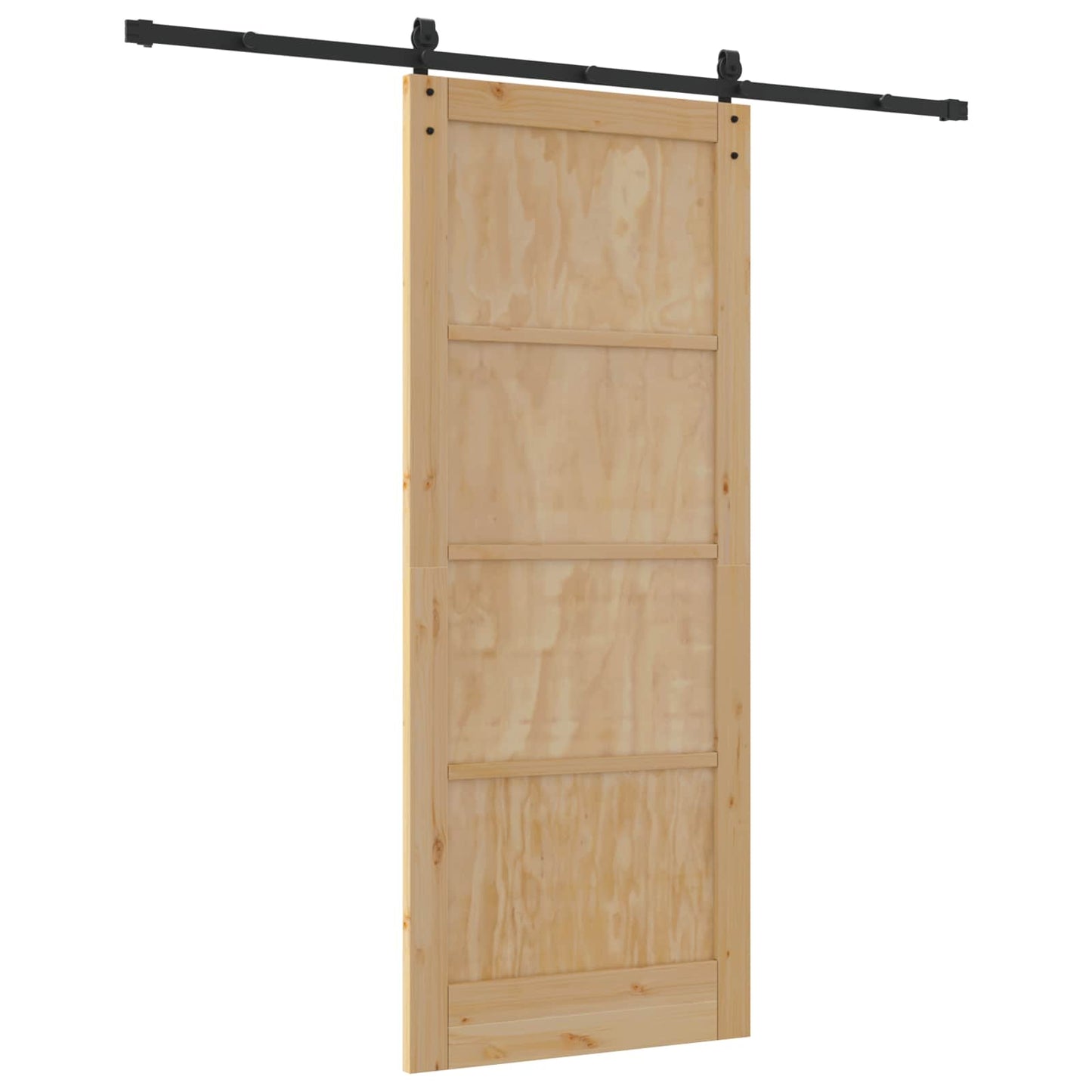 Csúszó ajtó Természetes 86 x 211 cm Tömör Fenyőfa