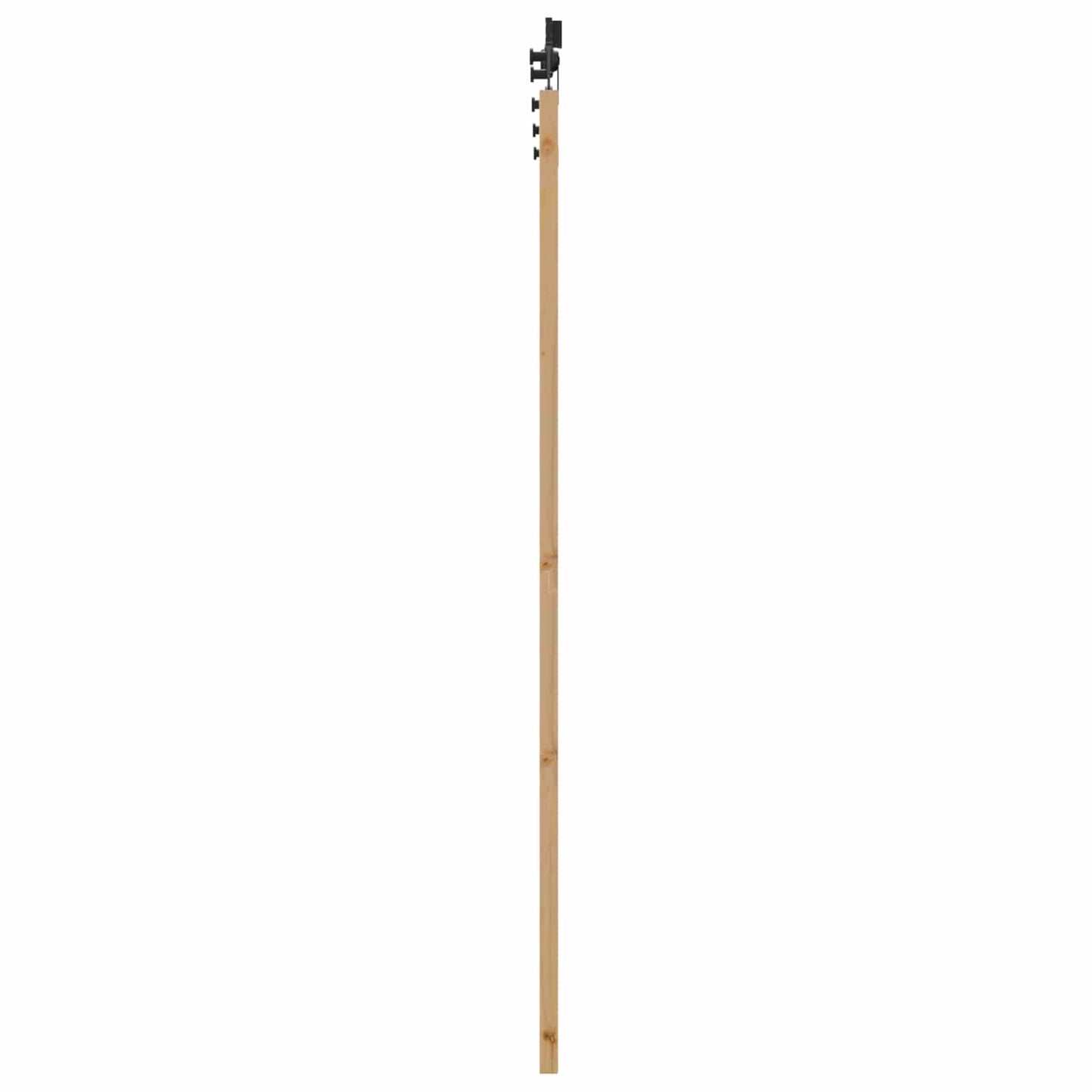 Csúszó ajtó Természetes és Fekete 86 x 198,5 cm Tömör Fenyőfa