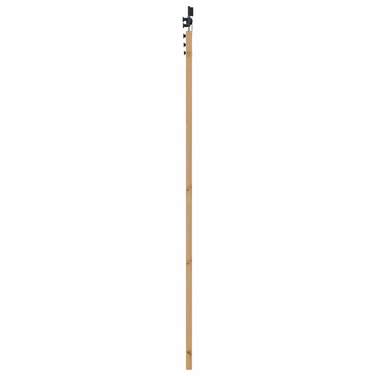 Csúszó ajtó Természetes és Fekete 86 x 211 cm Tömör Fenyőfa