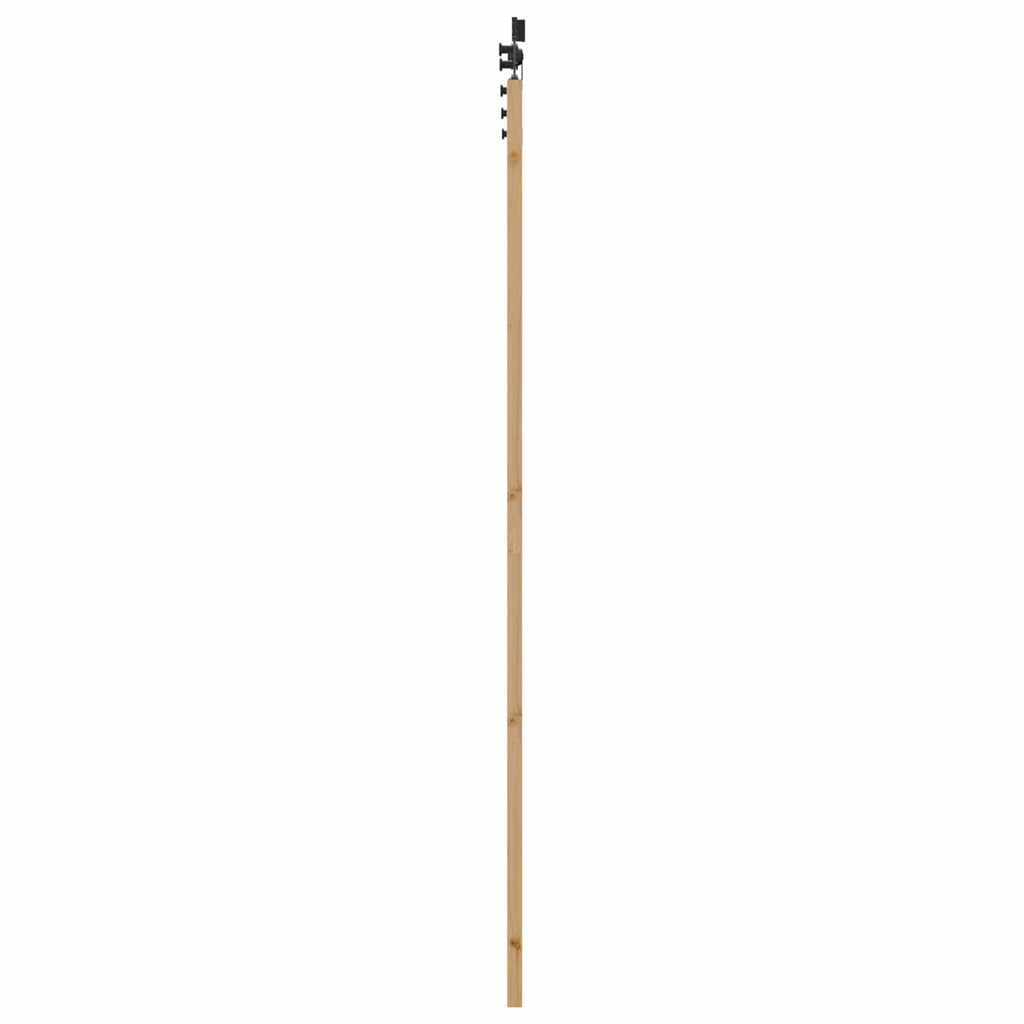 Csúszó ajtó Természetes és Fekete 83 x 232 cm Tömör Fenyőfa