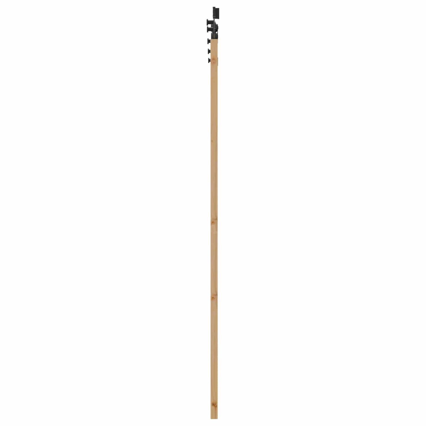 Csúszó ajtó Természetes és Fekete 86 x 198,5 cm Tömör Fenyőfa