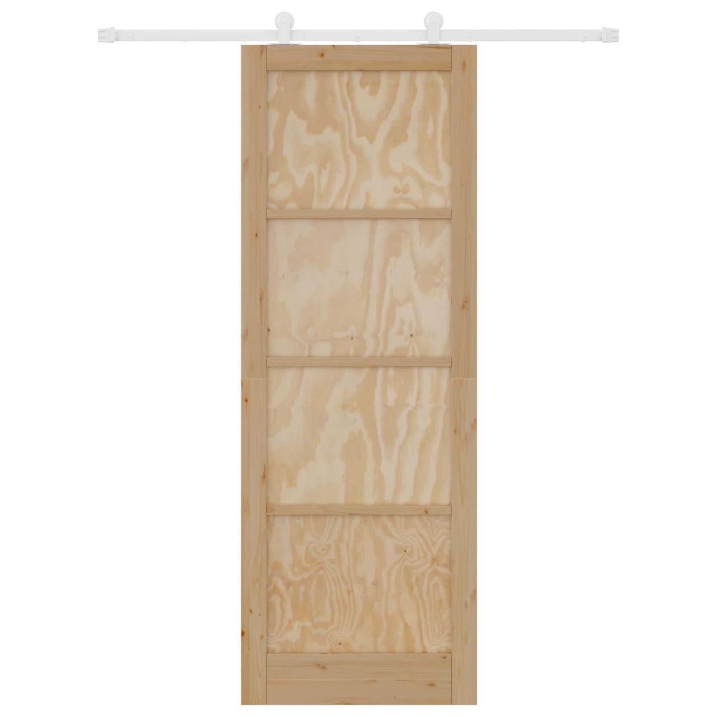 Csúszó ajtó Természetes és Fehér 83 x 232 cm Tömör Fenyőfa
