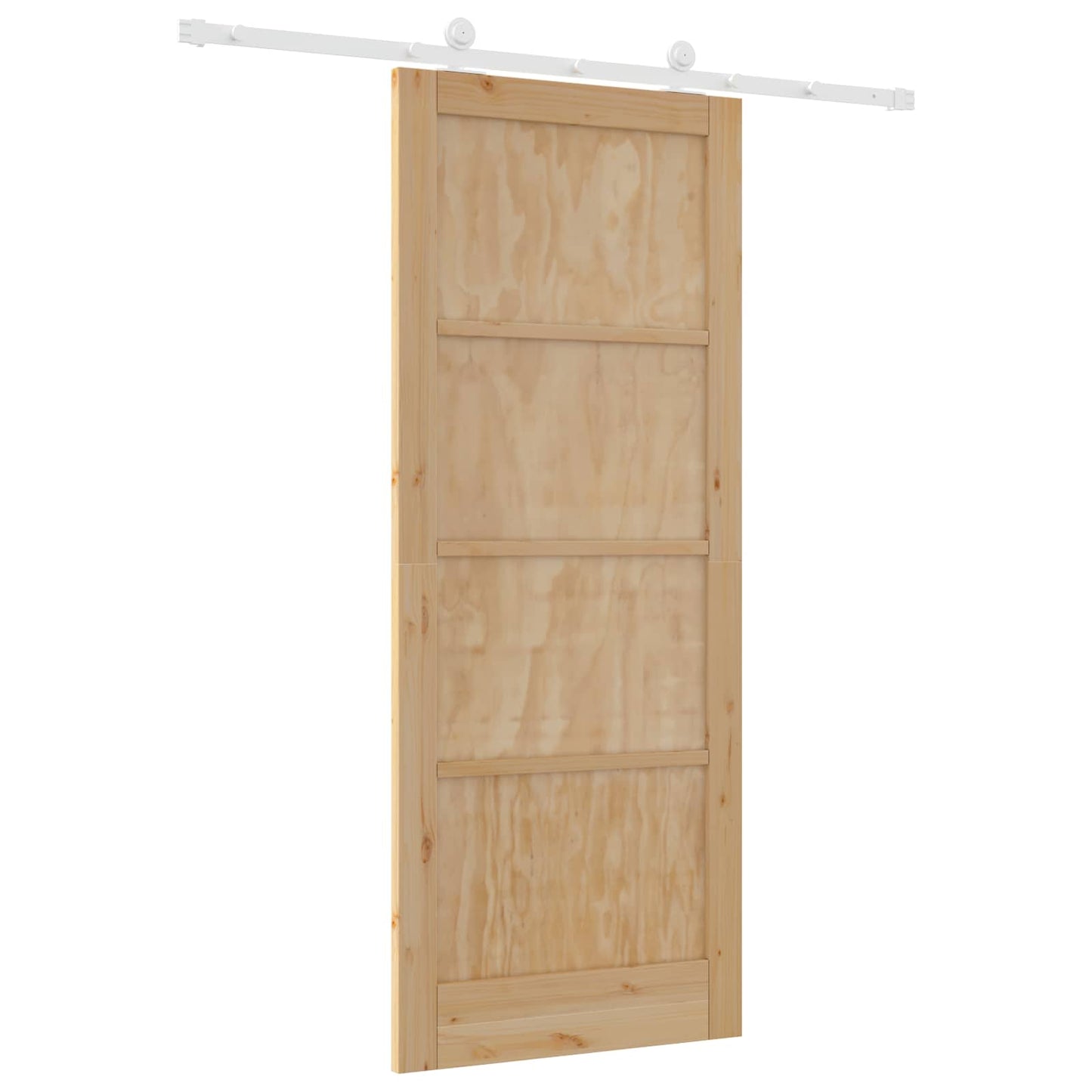 Csúszó ajtó Természetes és Fehér 86 x 211 cm Tömör Fenyőfa