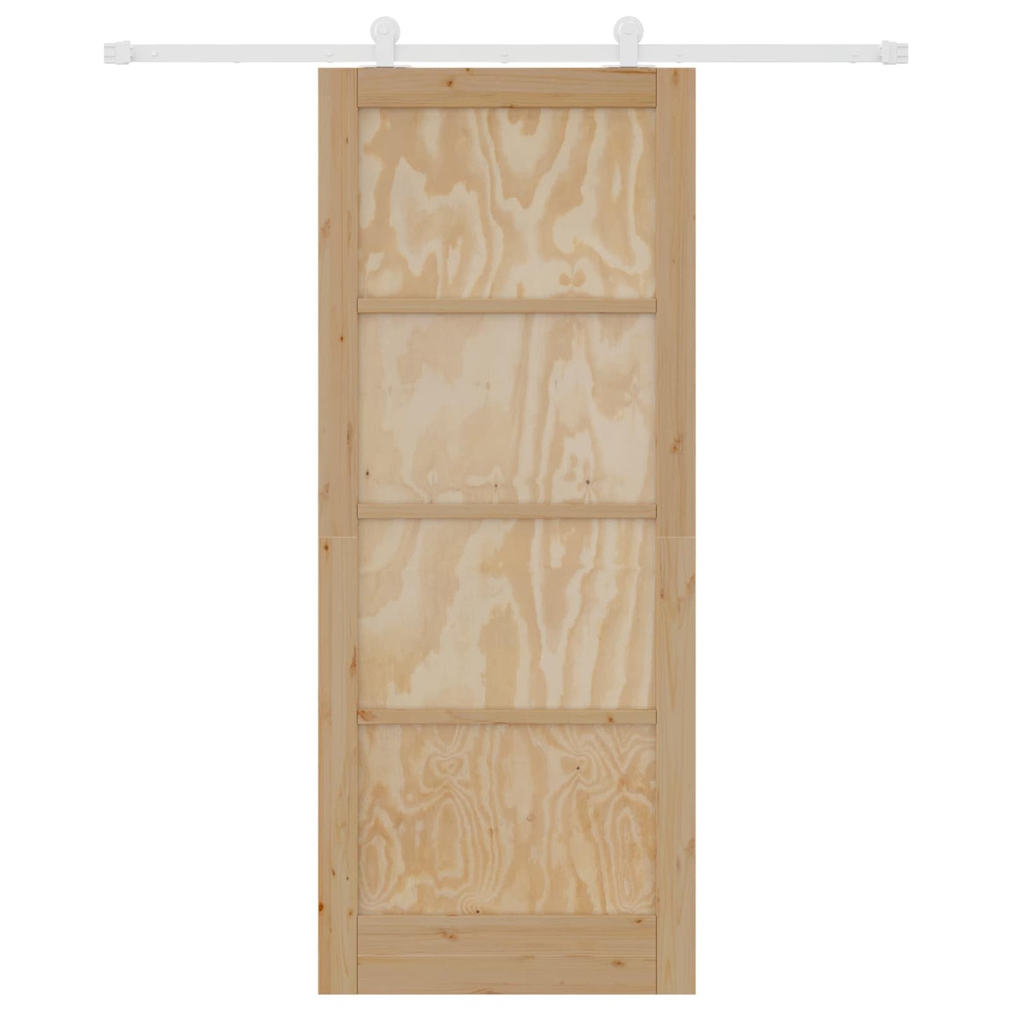Csúszó ajtó Természetes és Fehér 86 x 211 cm Tömör Fenyőfa