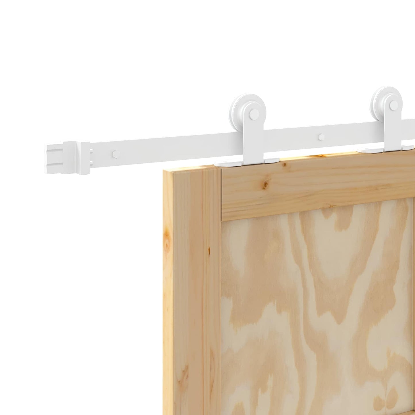 Csúszó ajtó Természetes és Fehér 61 x 198,5 cm Tömör Fenyőfa
