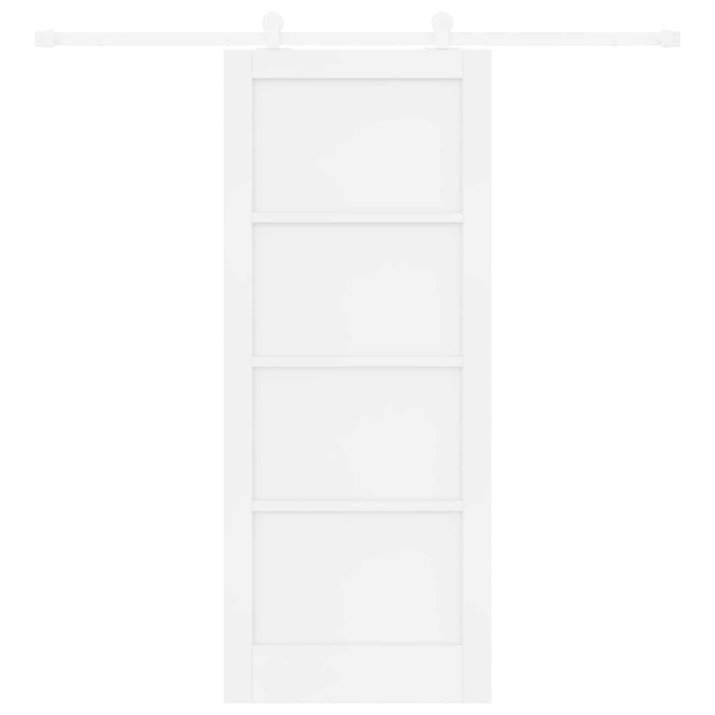 Csúszó ajtó Fehér 83 x 202 cm Tömör Fenyőfa