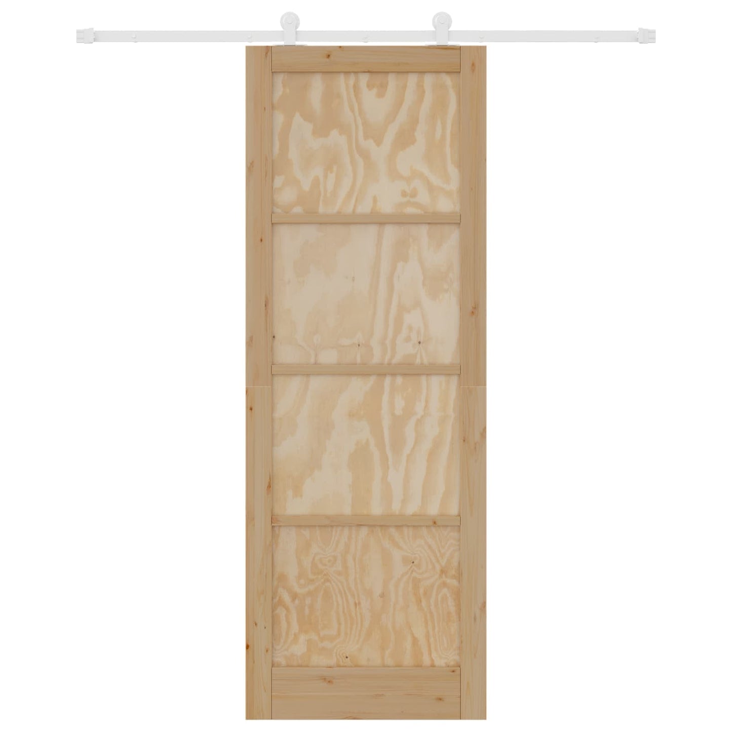 Csúszó ajtó Természetes és Fehér 83 x 232 cm Tömör Fenyőfa