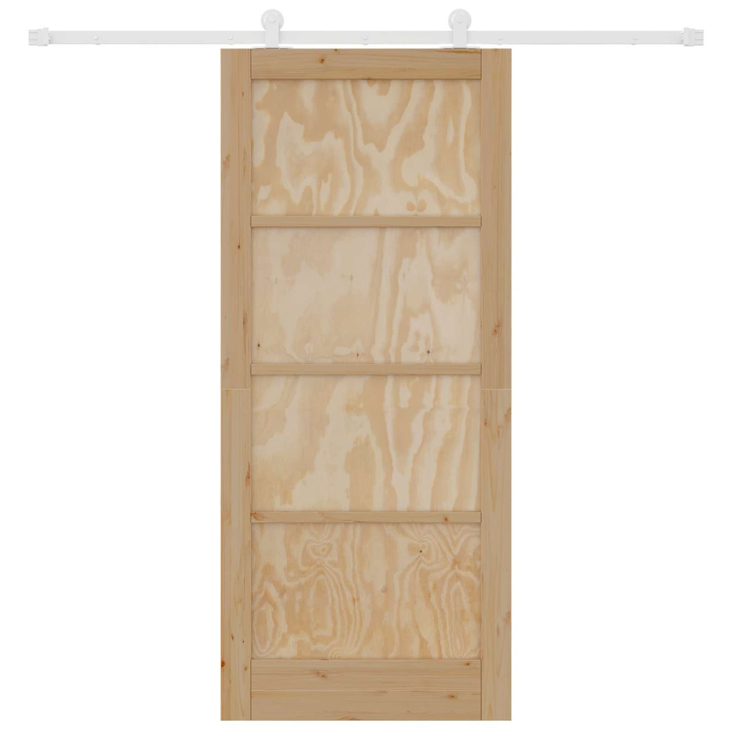 Csúszó ajtó Természetes és Fehér 86 x 198,5 cm Tömör Fenyőfa