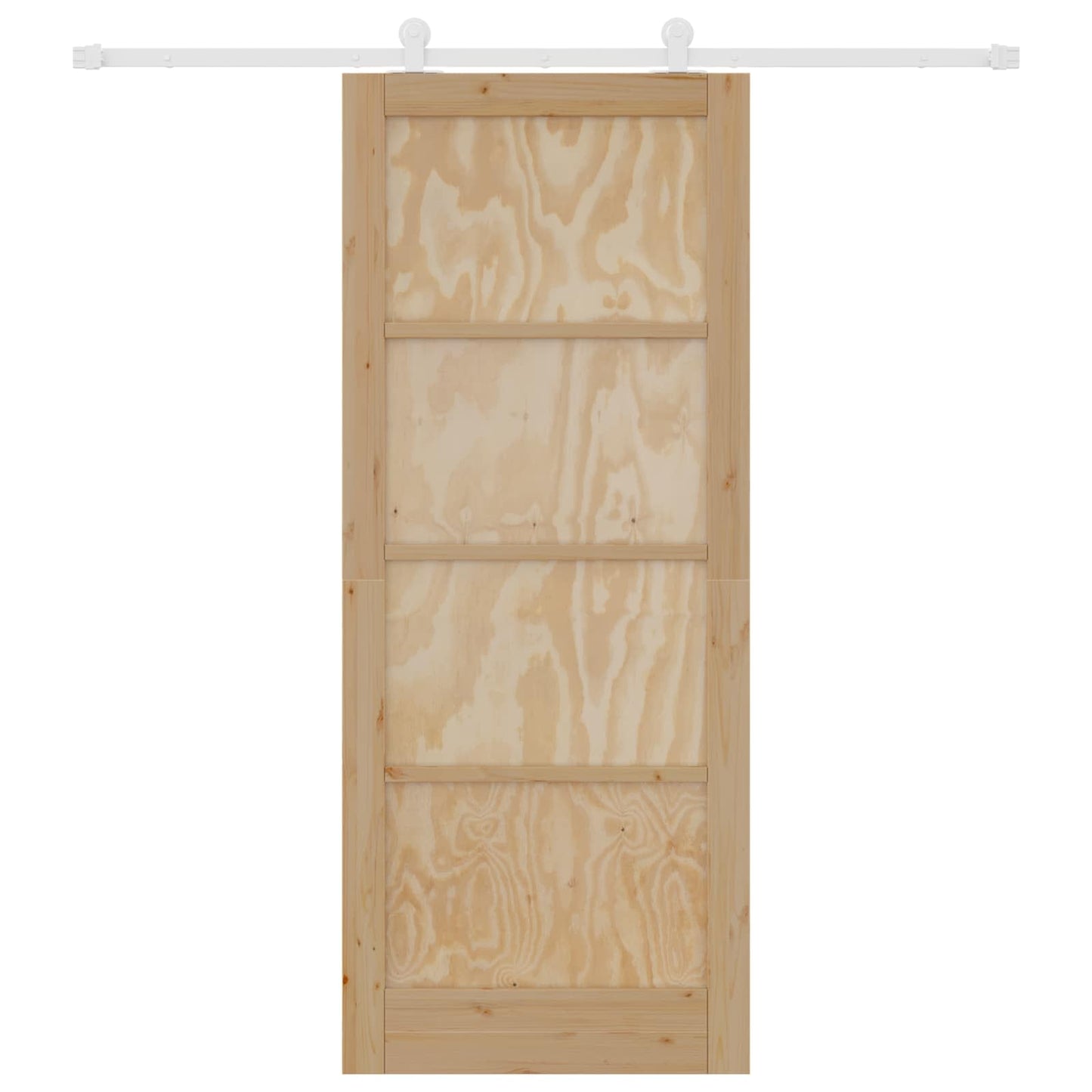 Csúszó ajtó Természetes és Fehér 86 x 211 cm Tömör Fenyőfa