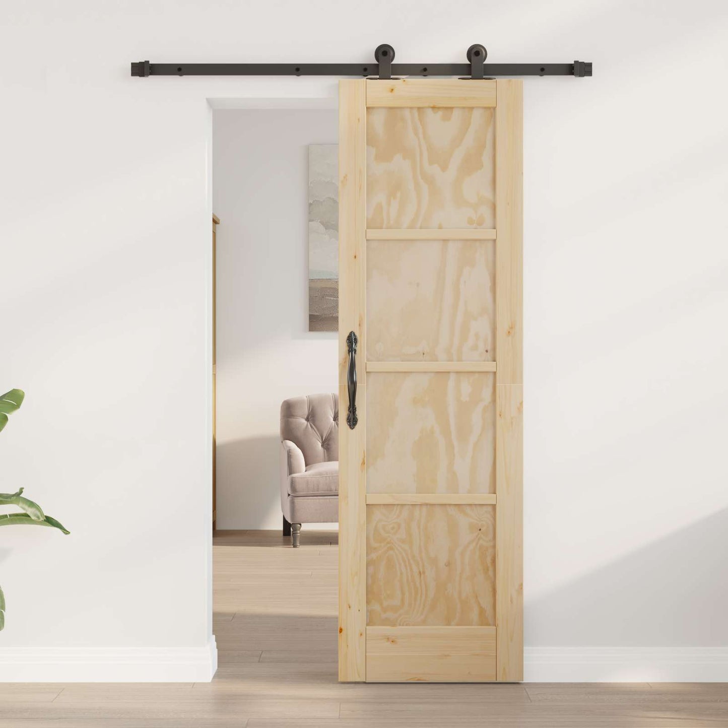 Csúszó ajtó ORKDAL Természetes 61 x 198,5 cm Tömör Fenyőfa